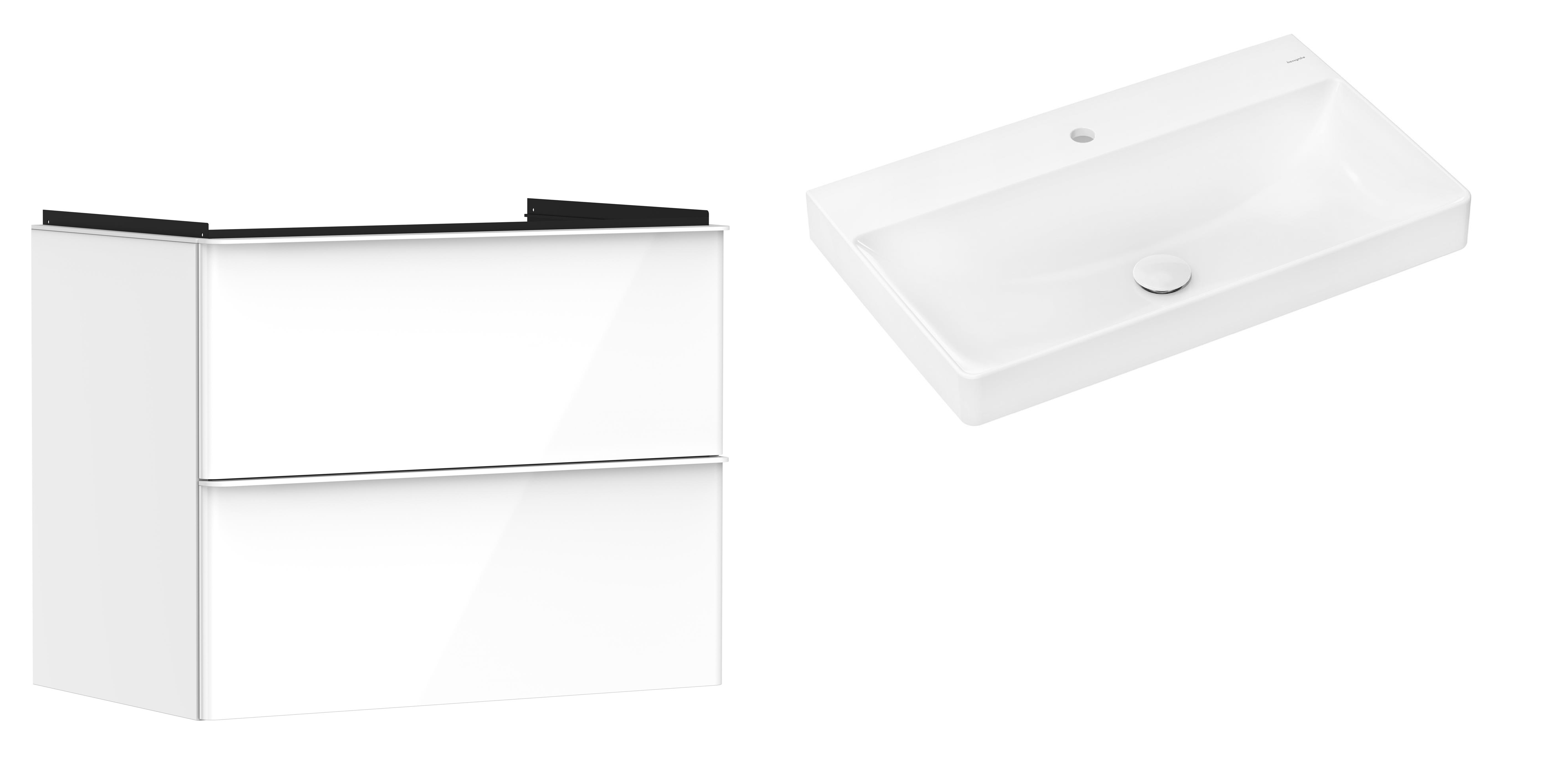 Sada skříňka Hansgrohe Xelu Q 54027700, umyvadlo Hansgrohe Xelu Q 61020450