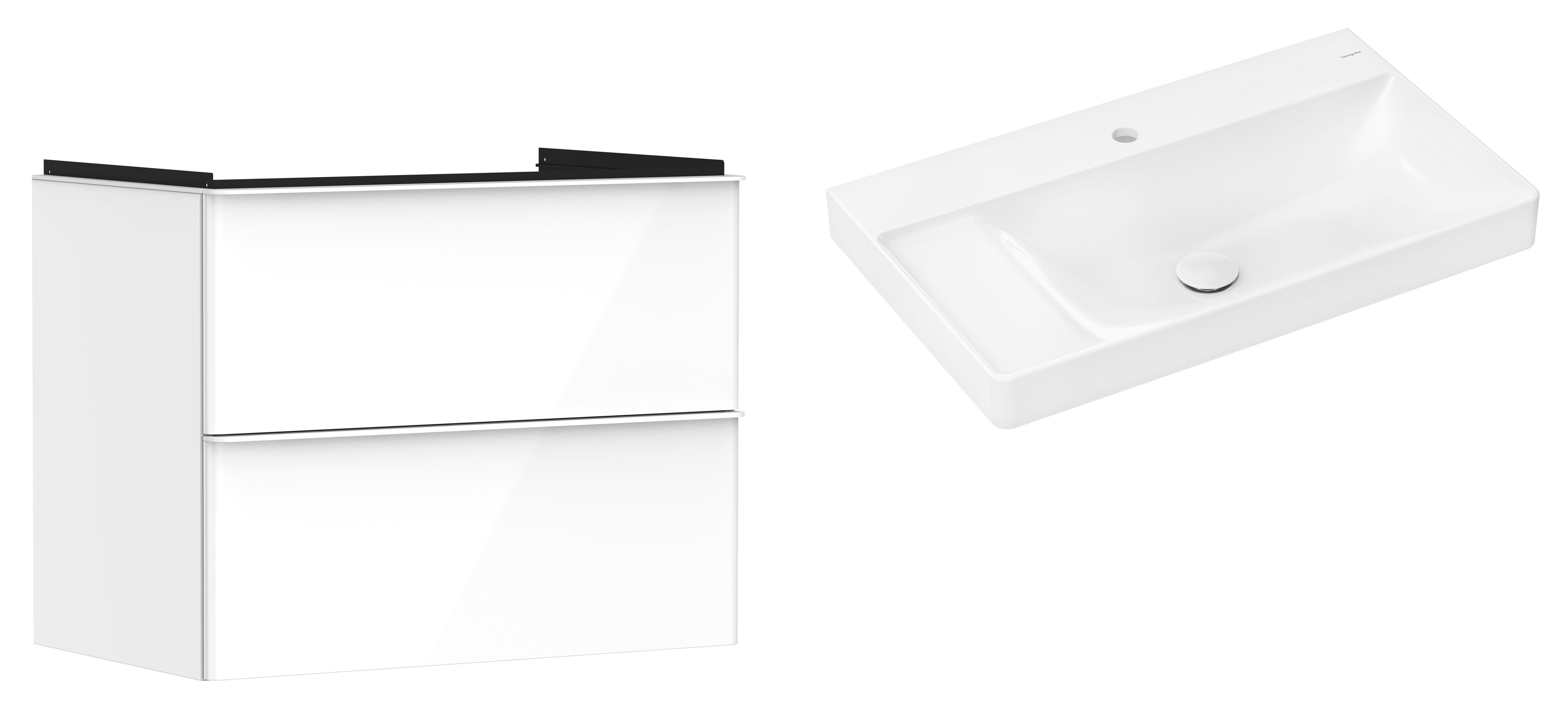 Sada skříňka Hansgrohe Xelu Q 54027700, umyvadlo Hansgrohe Xelu Q 61030450