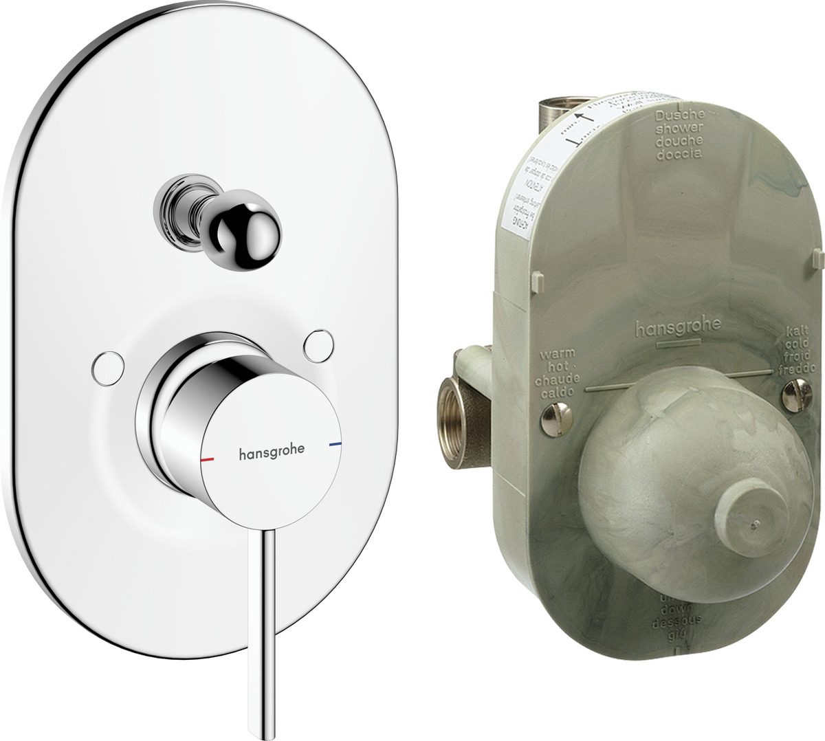 Hansgrohe Zesis S vanová baterie pod omítku chrom 74418000