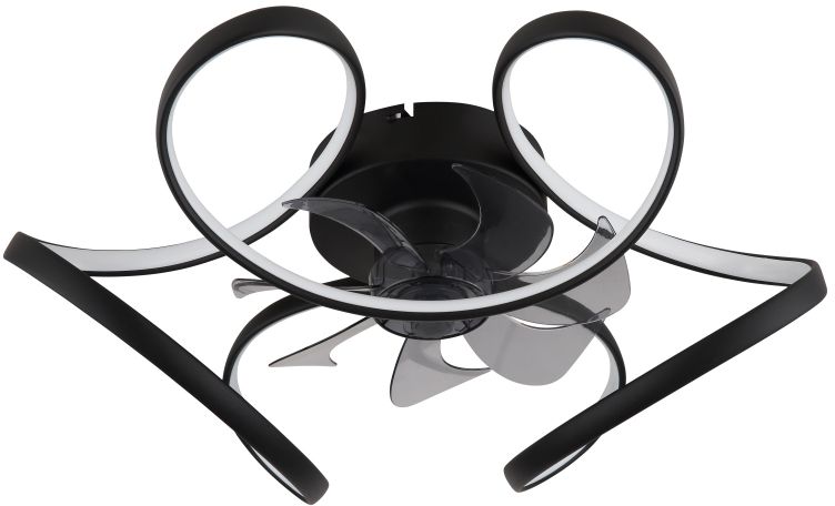 Globo Lighting Travo stropní ventilátor se světlem 1x30 W černá 03638