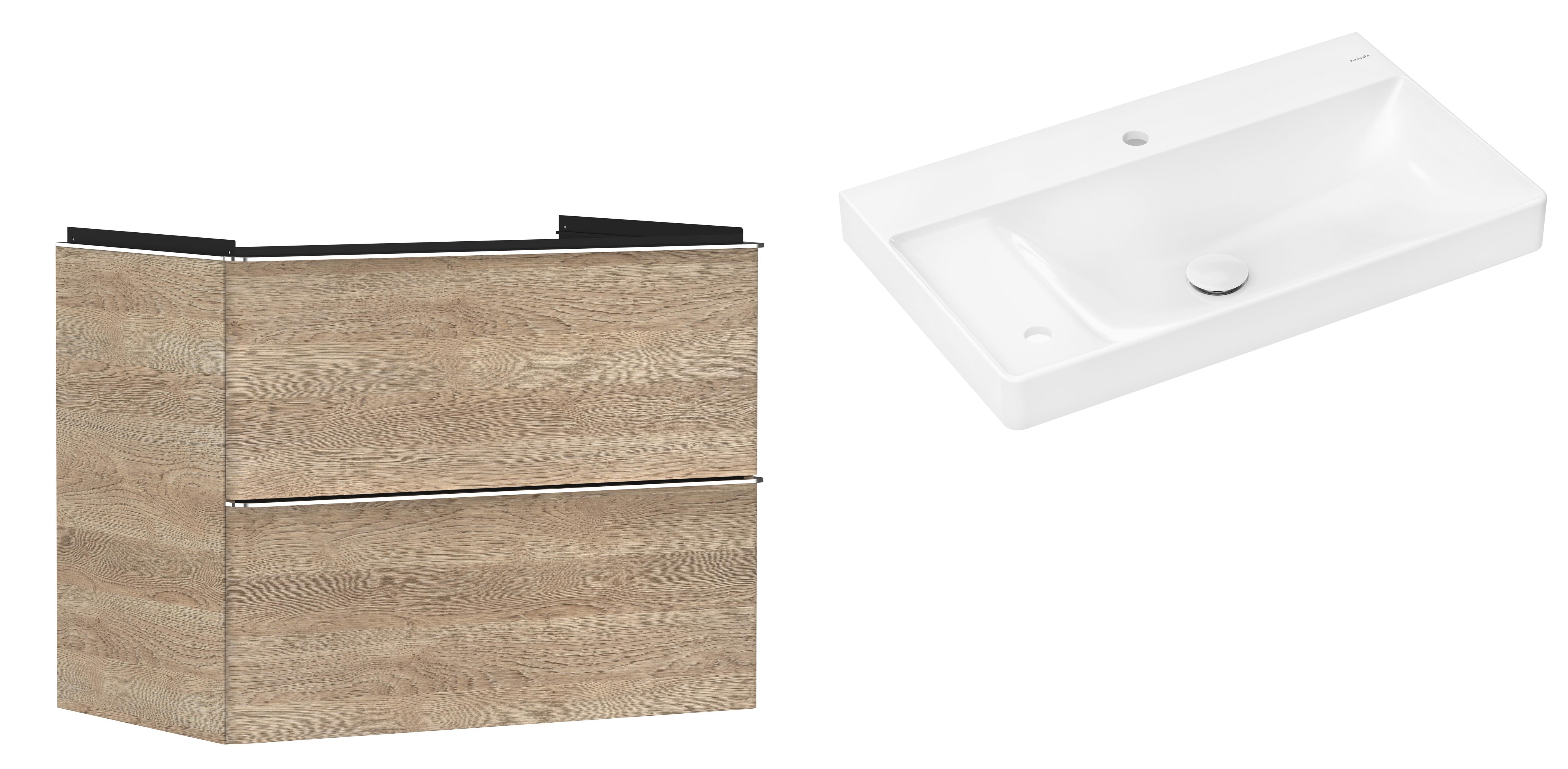 Sada skříňka Hansgrohe Xelu Q 54029000, umyvadlo Hansgrohe Xelu Q 61031450