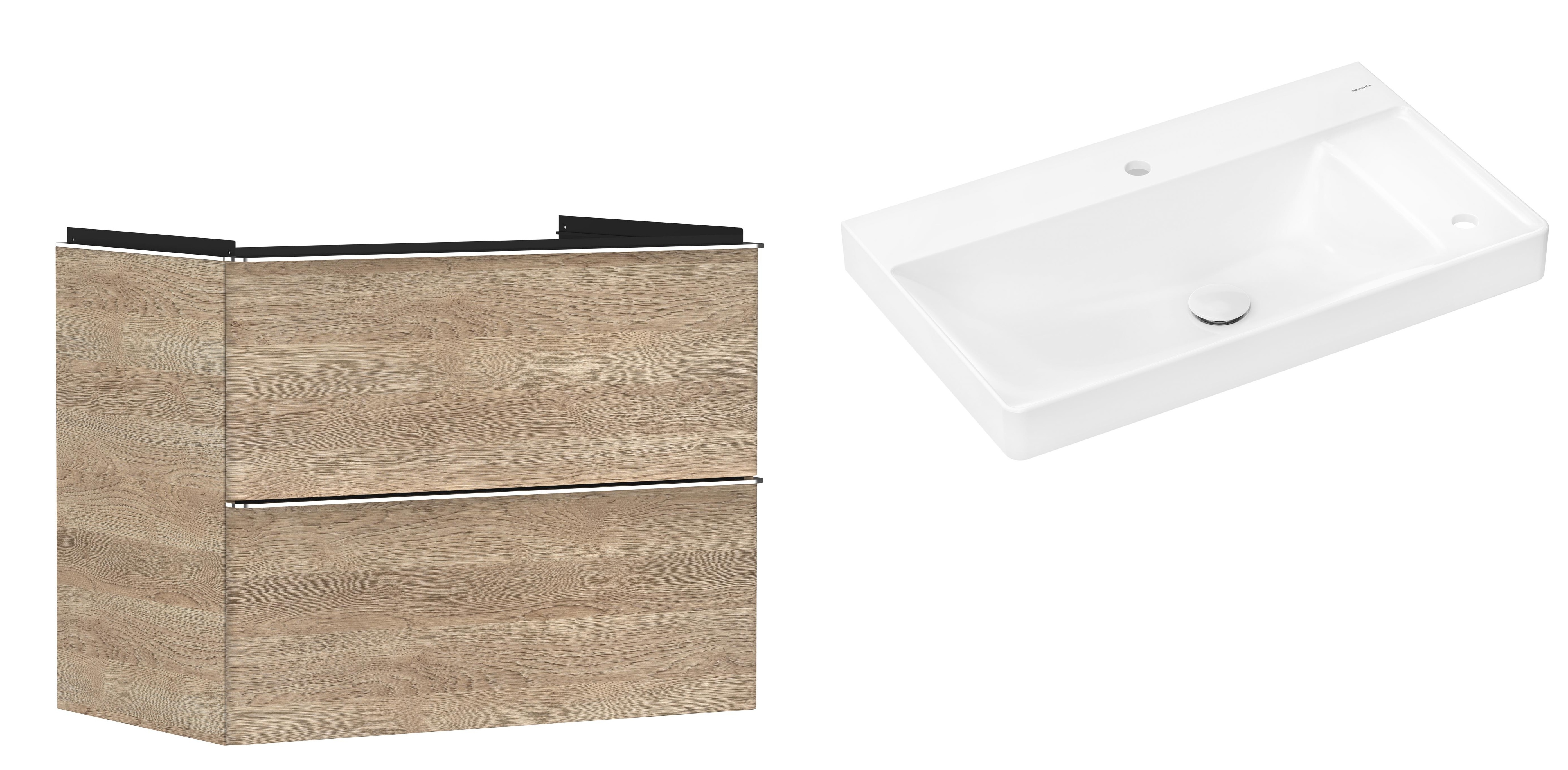 Sada skříňka Hansgrohe Xelu Q 54029000, umyvadlo Hansgrohe Xelu Q 61025450