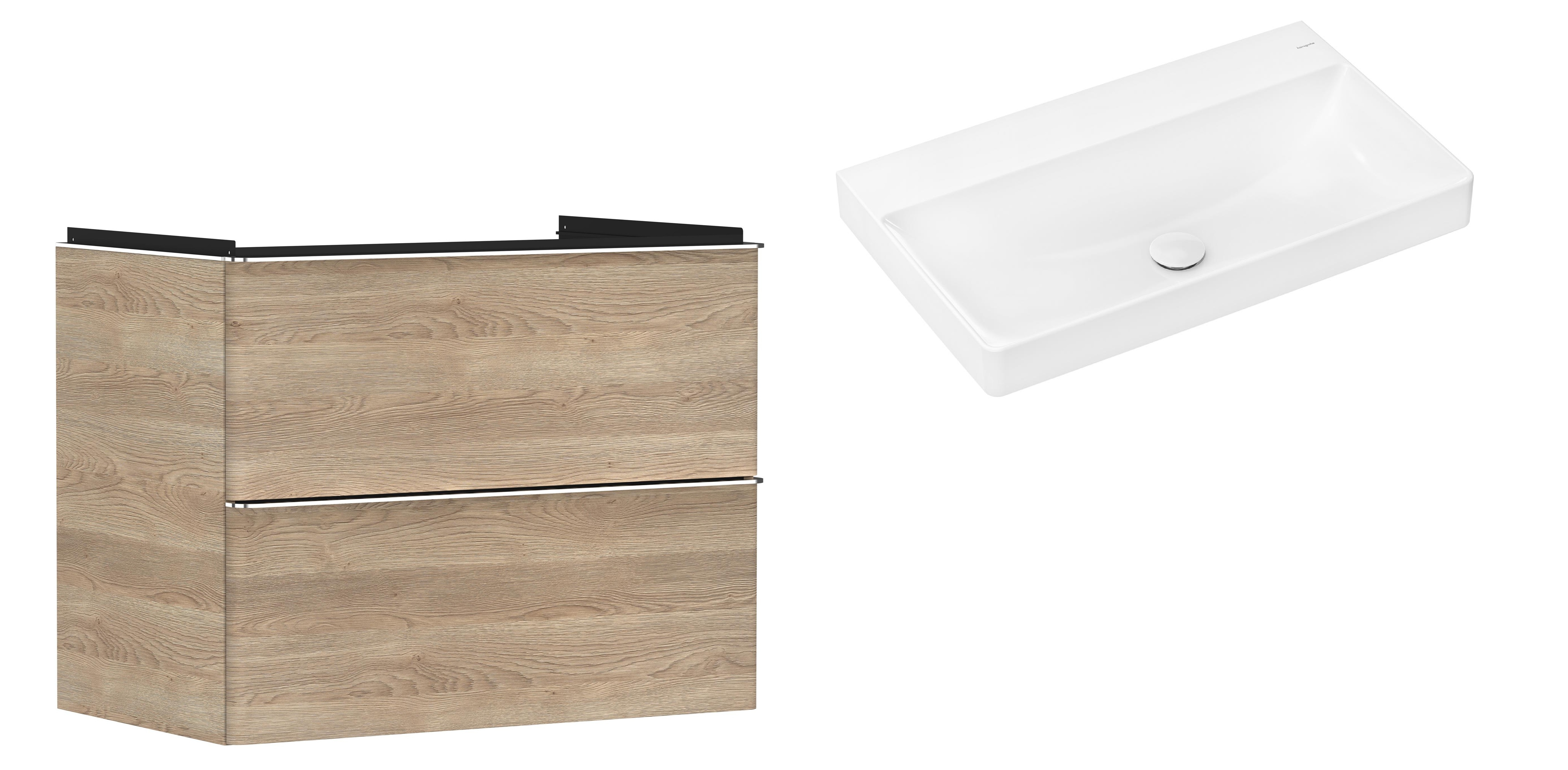 Sada skříňka Hansgrohe Xelu Q 54029000, umyvadlo Hansgrohe Xelu Q 61021450