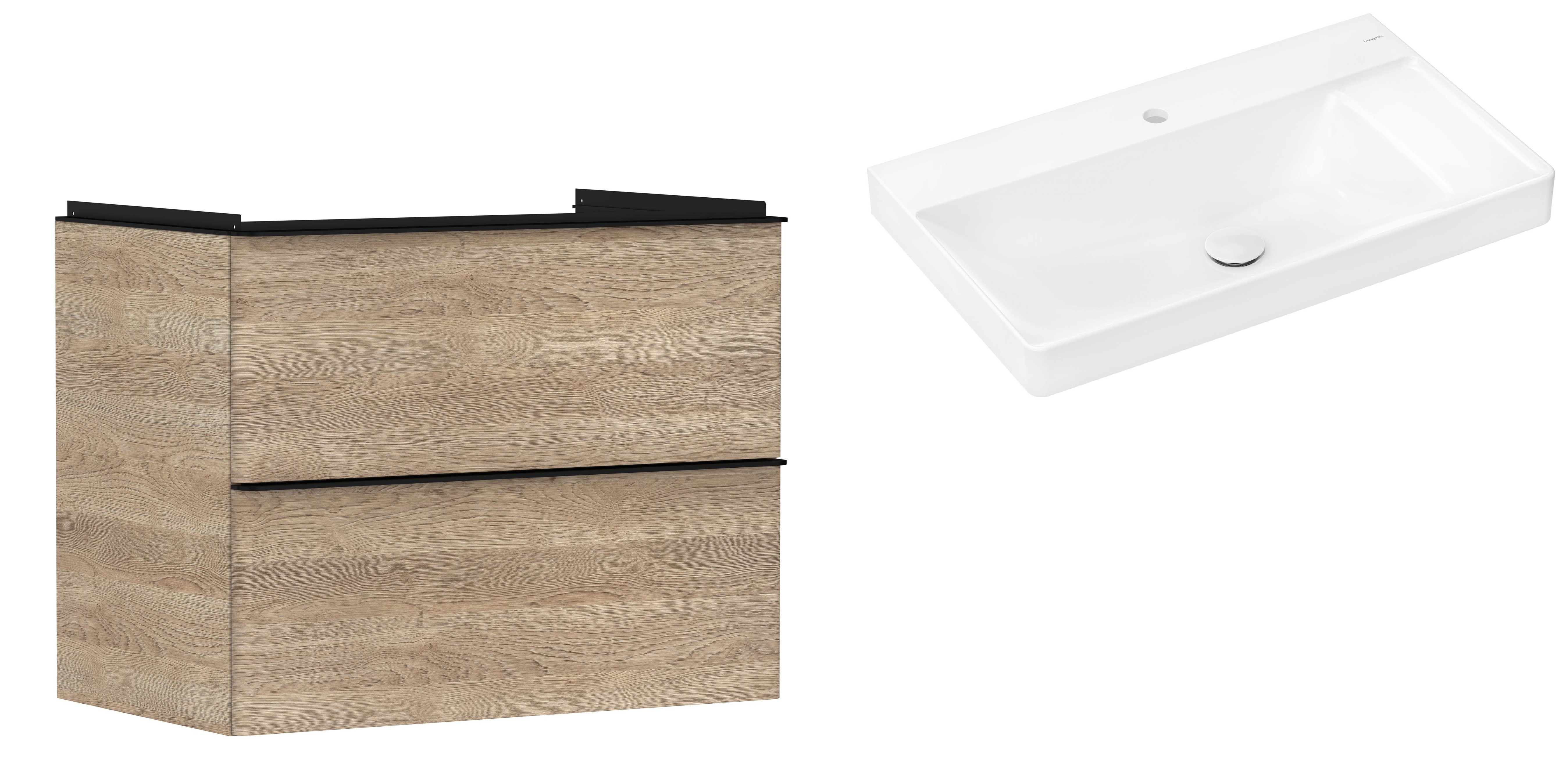 Sada skříňka Hansgrohe Xelu Q 54029670, umyvadlo Hansgrohe Xelu Q 61024450