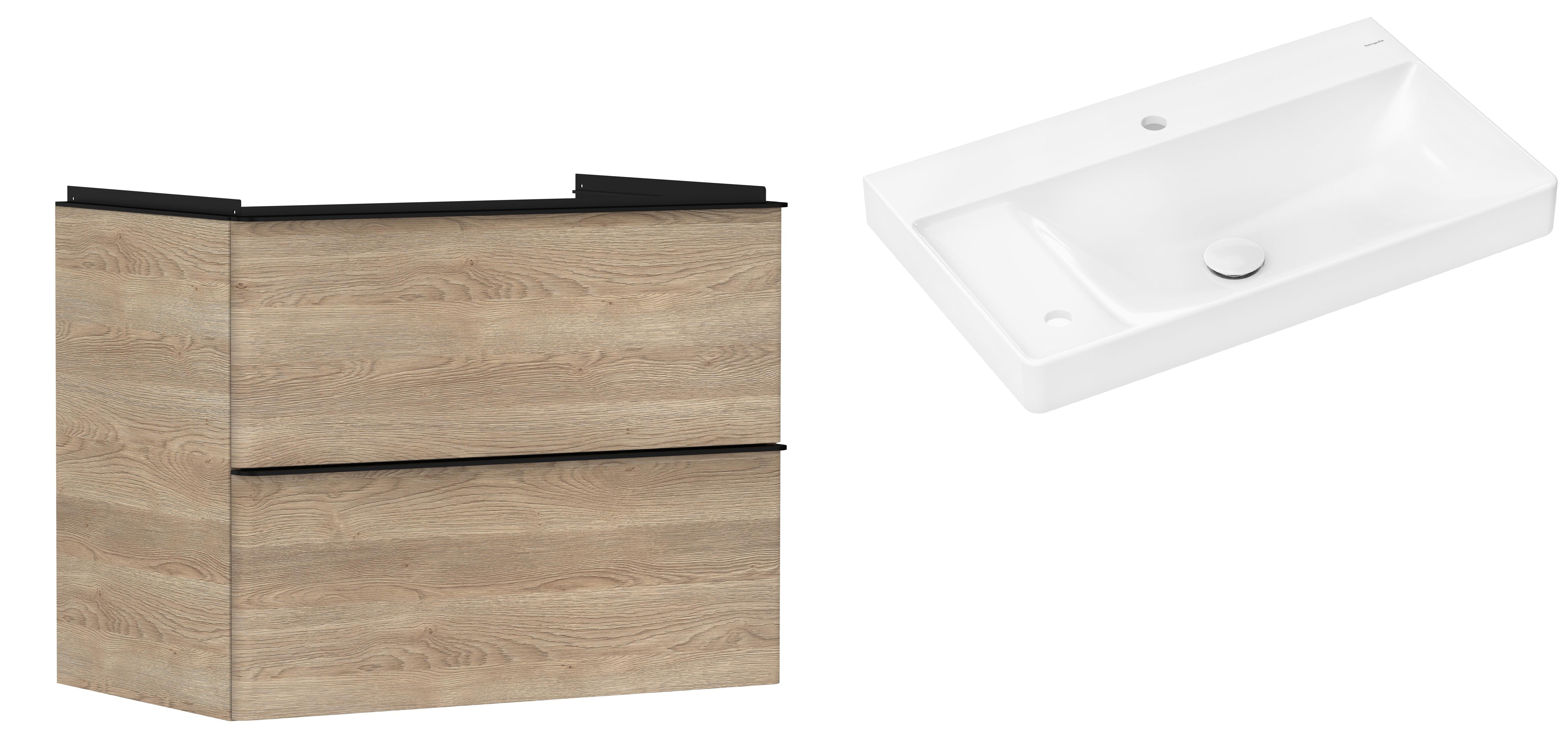 Sada skříňka Hansgrohe Xelu Q 54029670, umyvadlo Hansgrohe Xelu Q 61031450