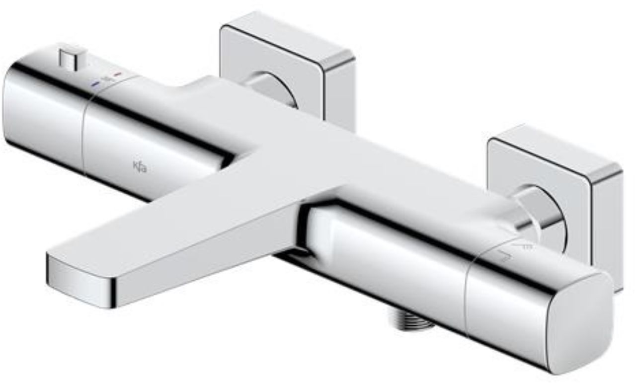 KFA Armatura Malaga vanová baterie na stěnu s termostatem chrom 5754-010-00