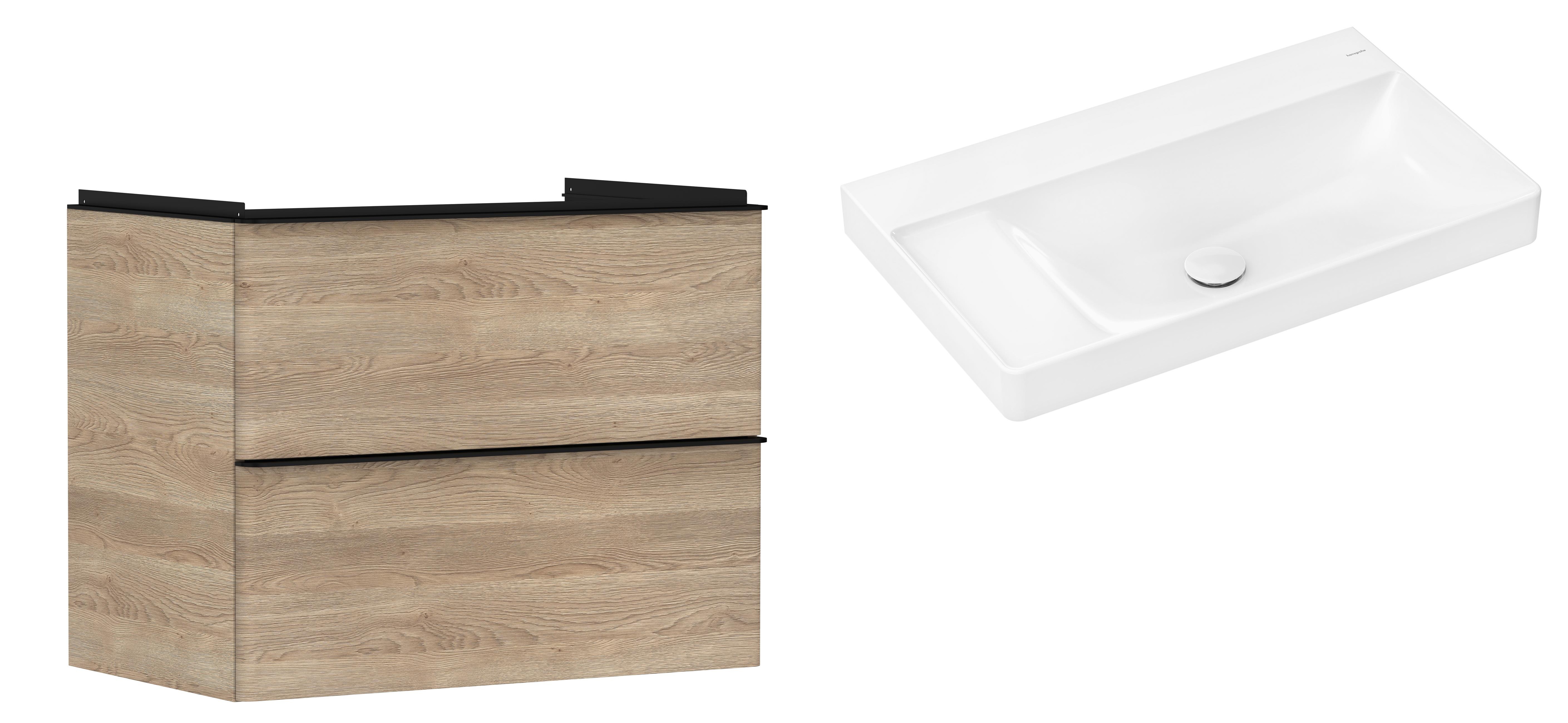 Sada skříňka Hansgrohe Xelu Q 54029670, umyvadlo Hansgrohe Xelu Q 61032450