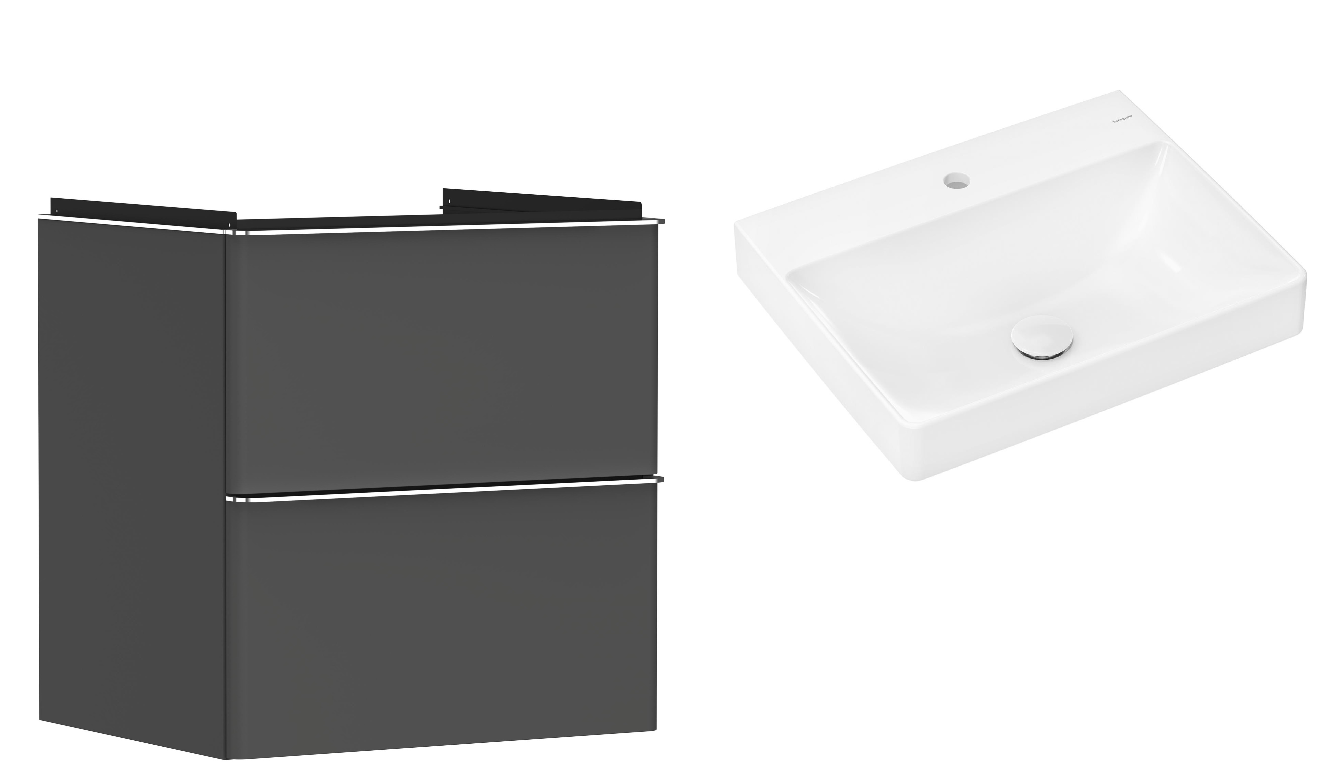 Sada skříňka Hansgrohe Xelu Q 54024000, umyvadlo Hansgrohe Xelu Q 61016450