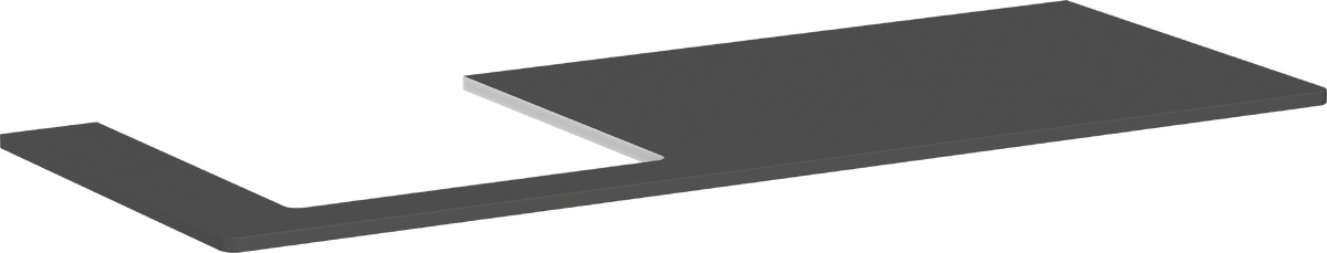 Hansgrohe Xelu Q deska na skříňku 136x55 cm šedá 54097910