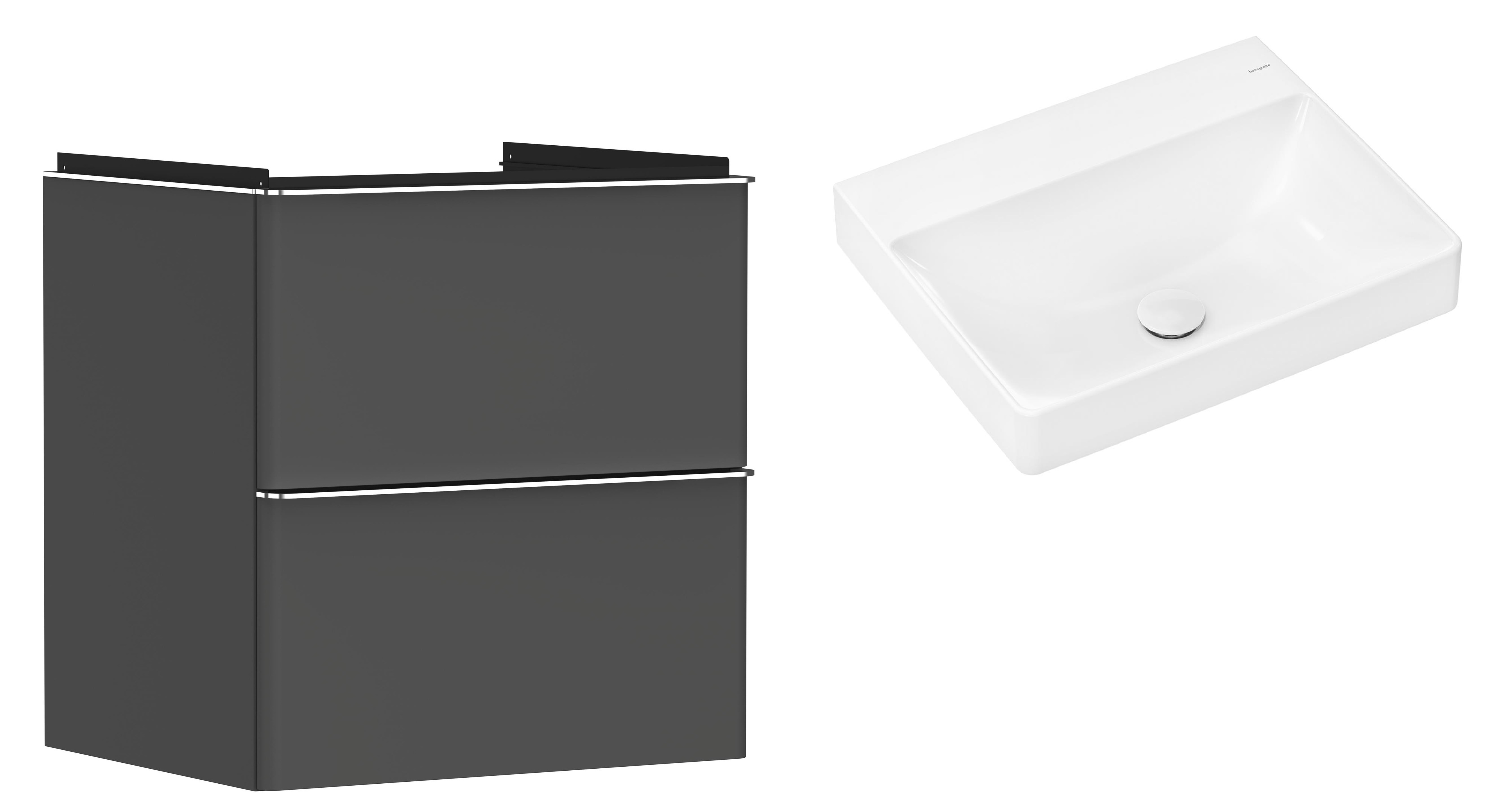 Sada skříňka Hansgrohe Xelu Q 54024000, umyvadlo Hansgrohe Xelu Q 61017450