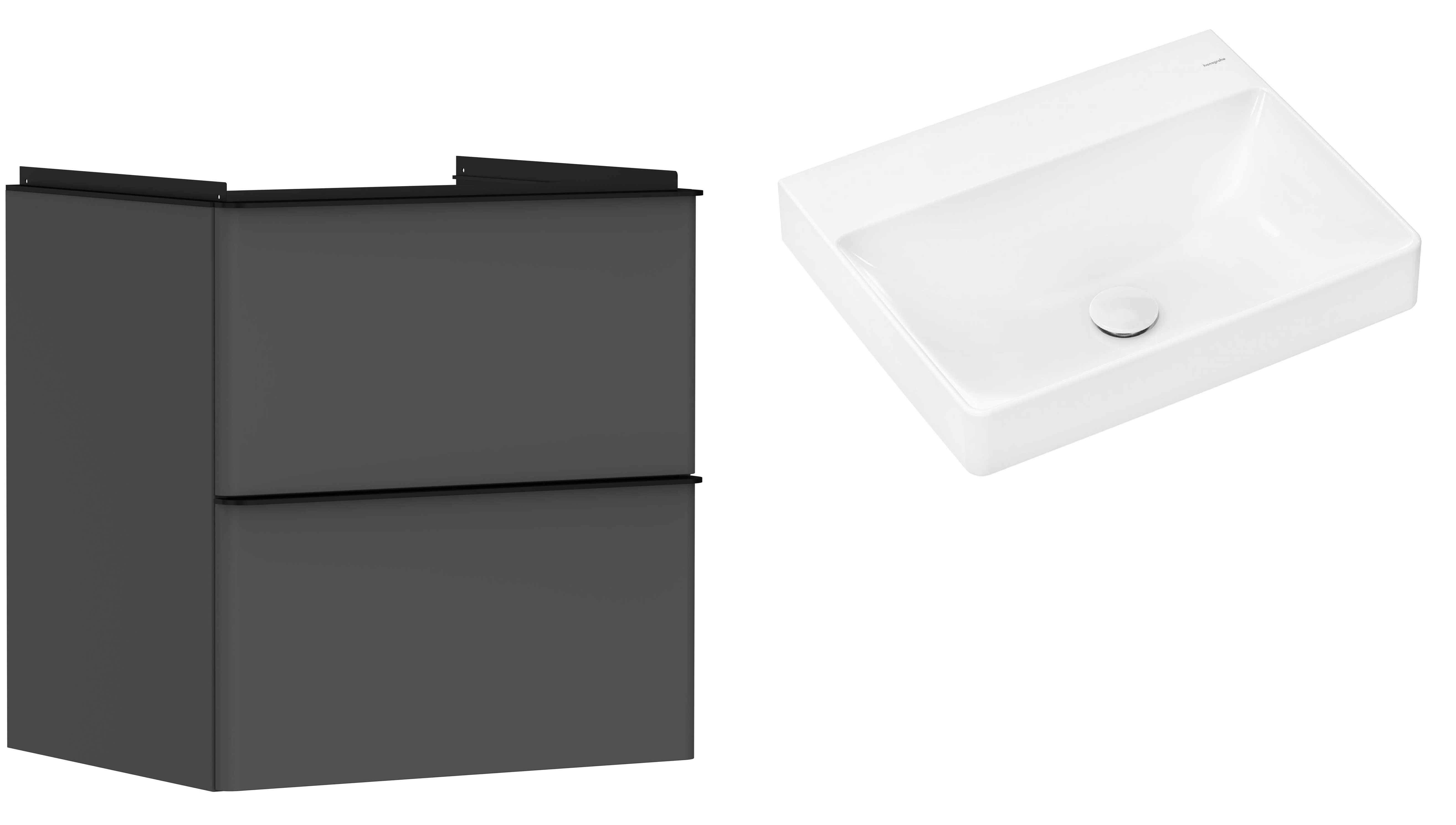 Sada skříňka Hansgrohe Xelu Q 54024670, umyvadlo Hansgrohe Xelu Q 61017450