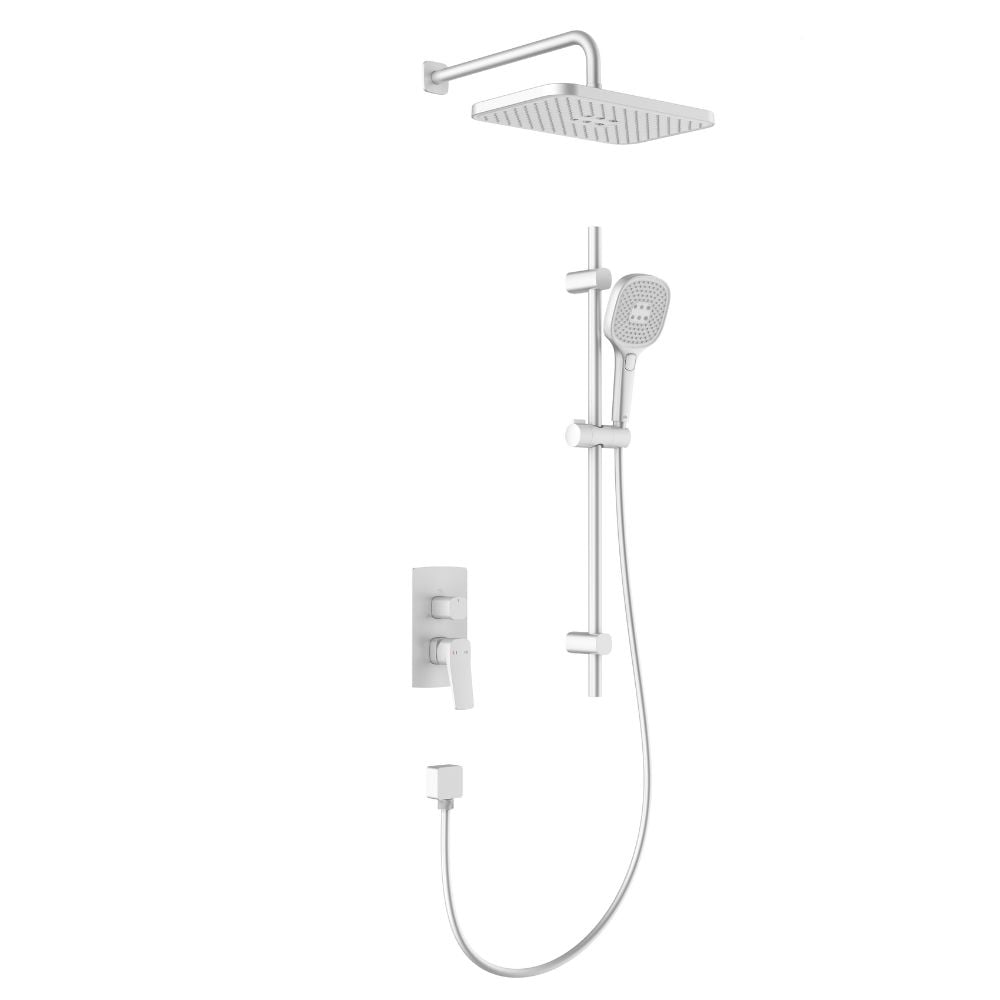 KFA Armatura Malaga White sprchová sada pod omítku s dešťovou sprchou bílá 4529-301-44