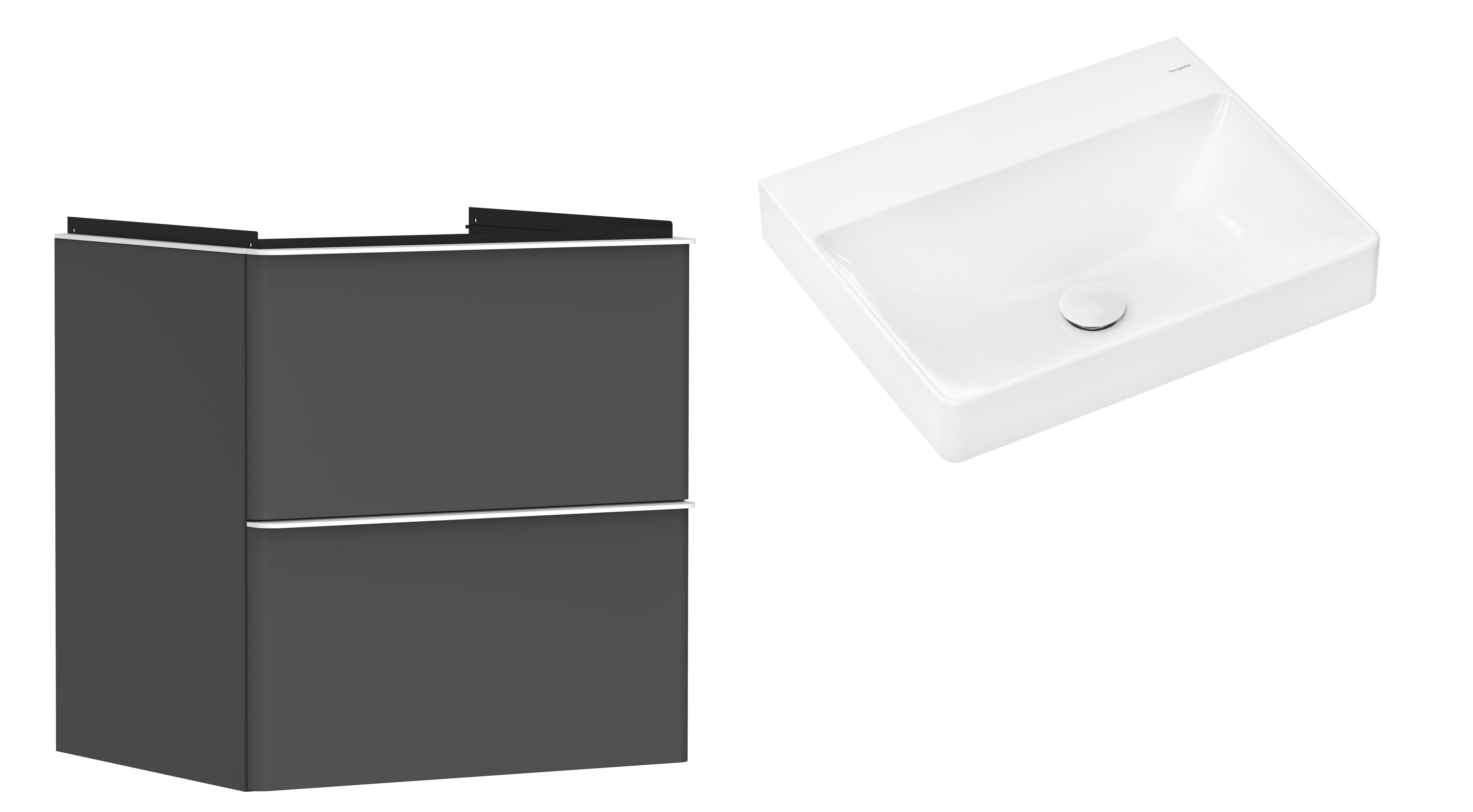 Sada skříňka Hansgrohe Xelu Q 54024700, umyvadlo Hansgrohe Xelu Q 61017450