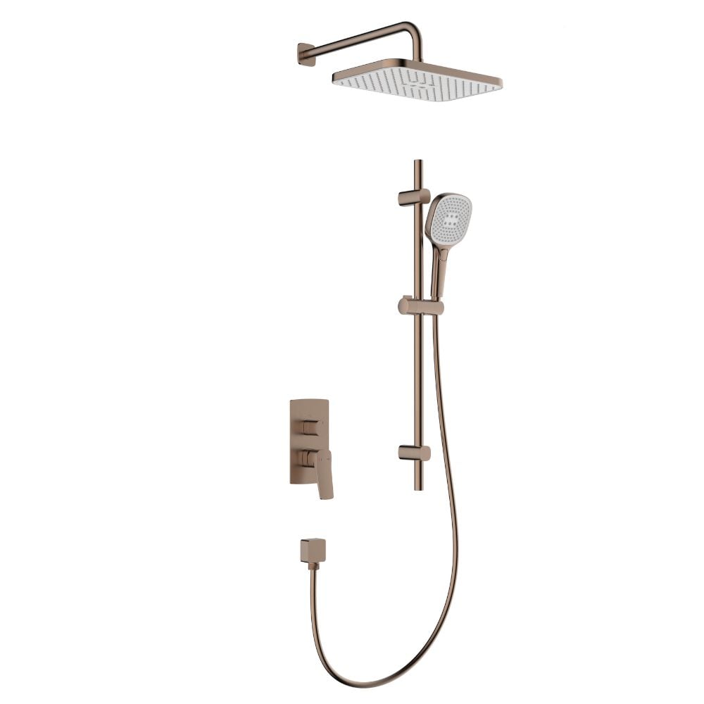 KFA Armatura Malaga sprchová sada pod omítku s dešťovou sprchou měděná kartáčovaný 4529-301-34