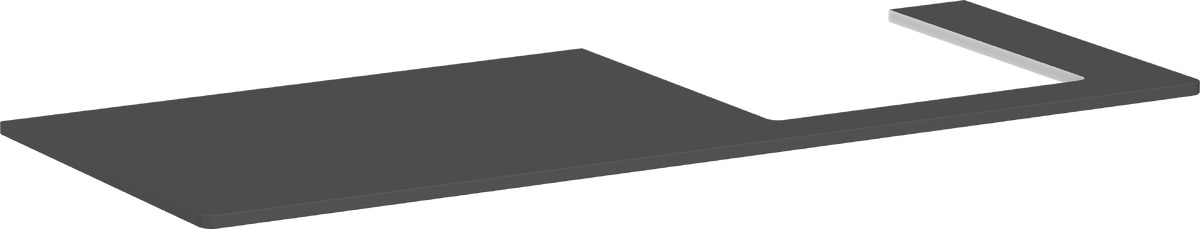 Hansgrohe Xelu Q deska na skříňku 136x55 cm šedá 54098910