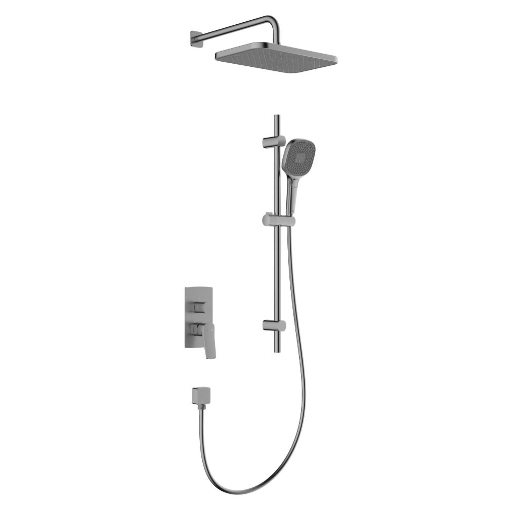 KFA Armatura Malaga sprchová sada pod omítku s dešťovou sprchou grafitová 4529-301-61