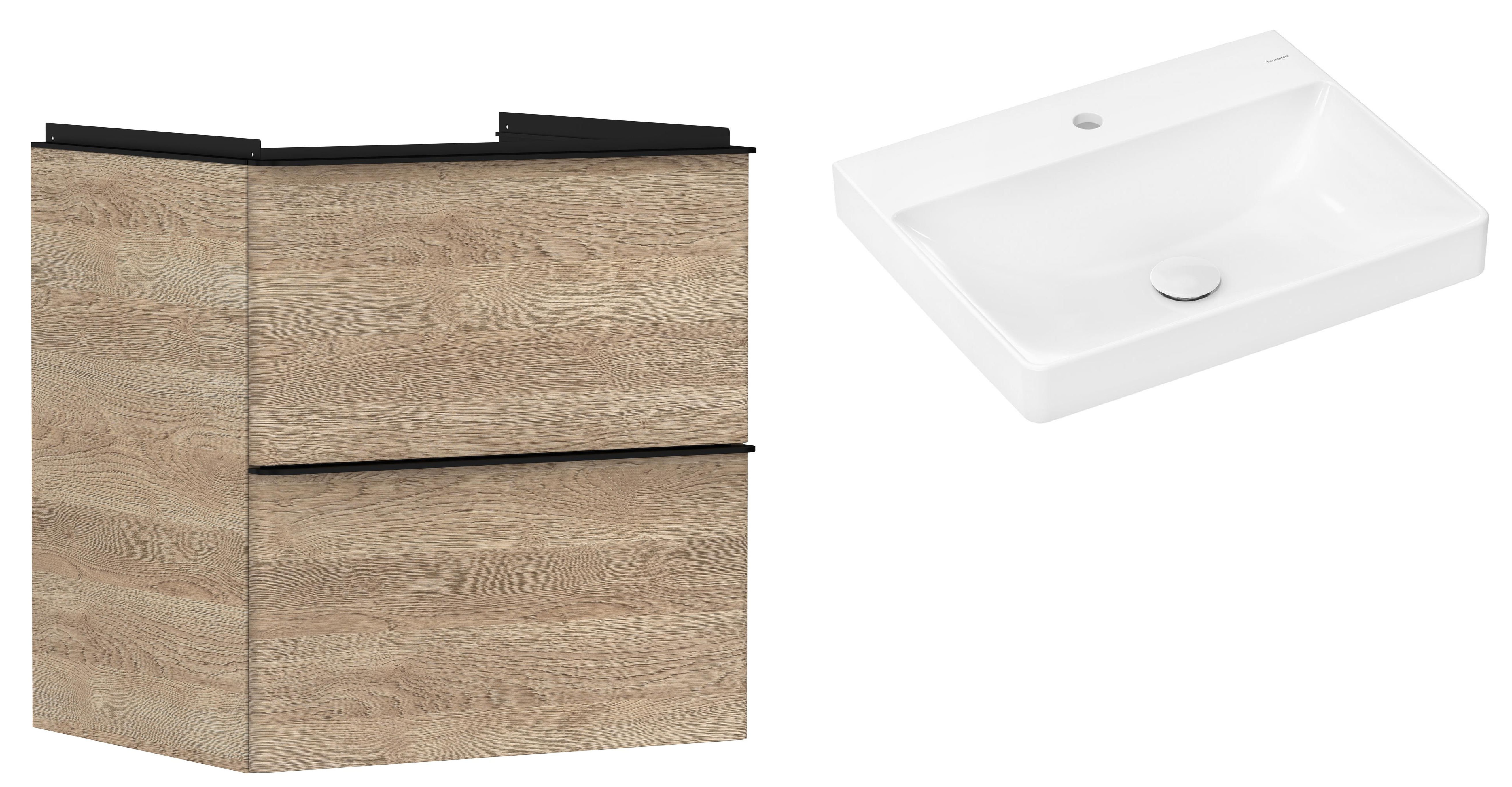 Sada skříňka Hansgrohe Xelu Q 54025670, umyvadlo Hansgrohe Xelu Q 61016450