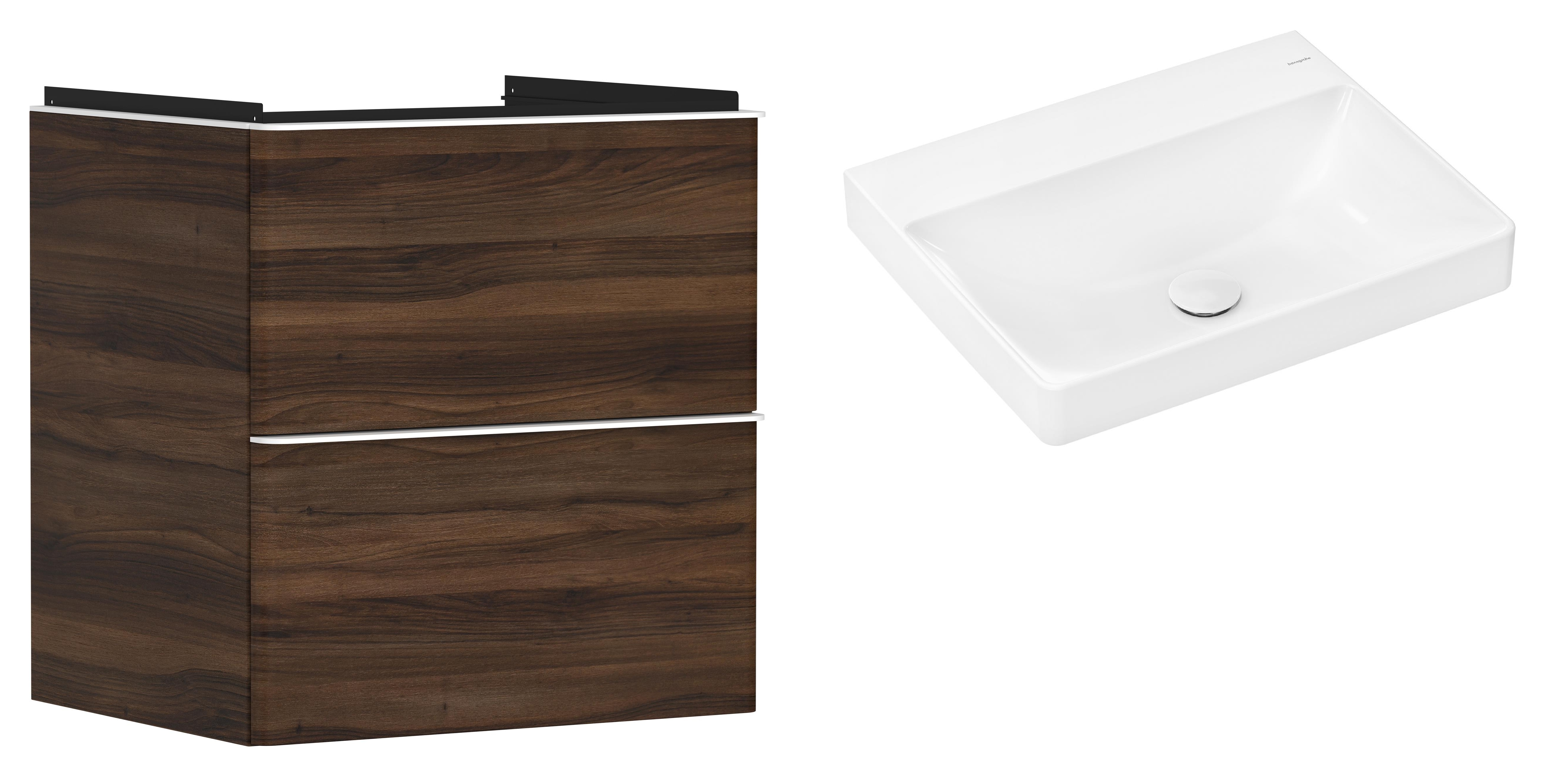 Sada skříňka Hansgrohe Xelu Q 54026700, umyvadlo Hansgrohe Xelu Q 61017450