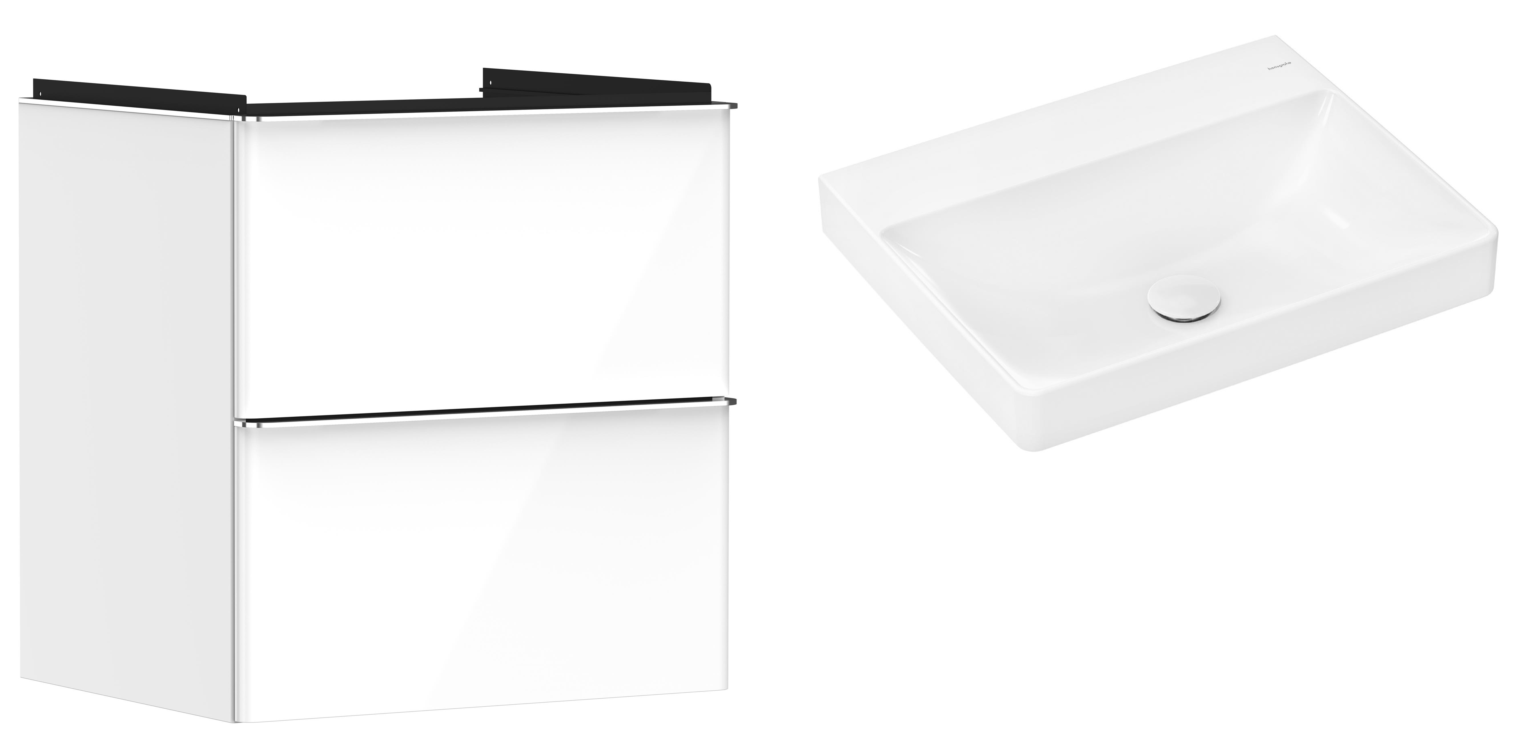 Sada skříňka Hansgrohe Xelu Q 54023000, umyvadlo Hansgrohe Xelu Q 61017450