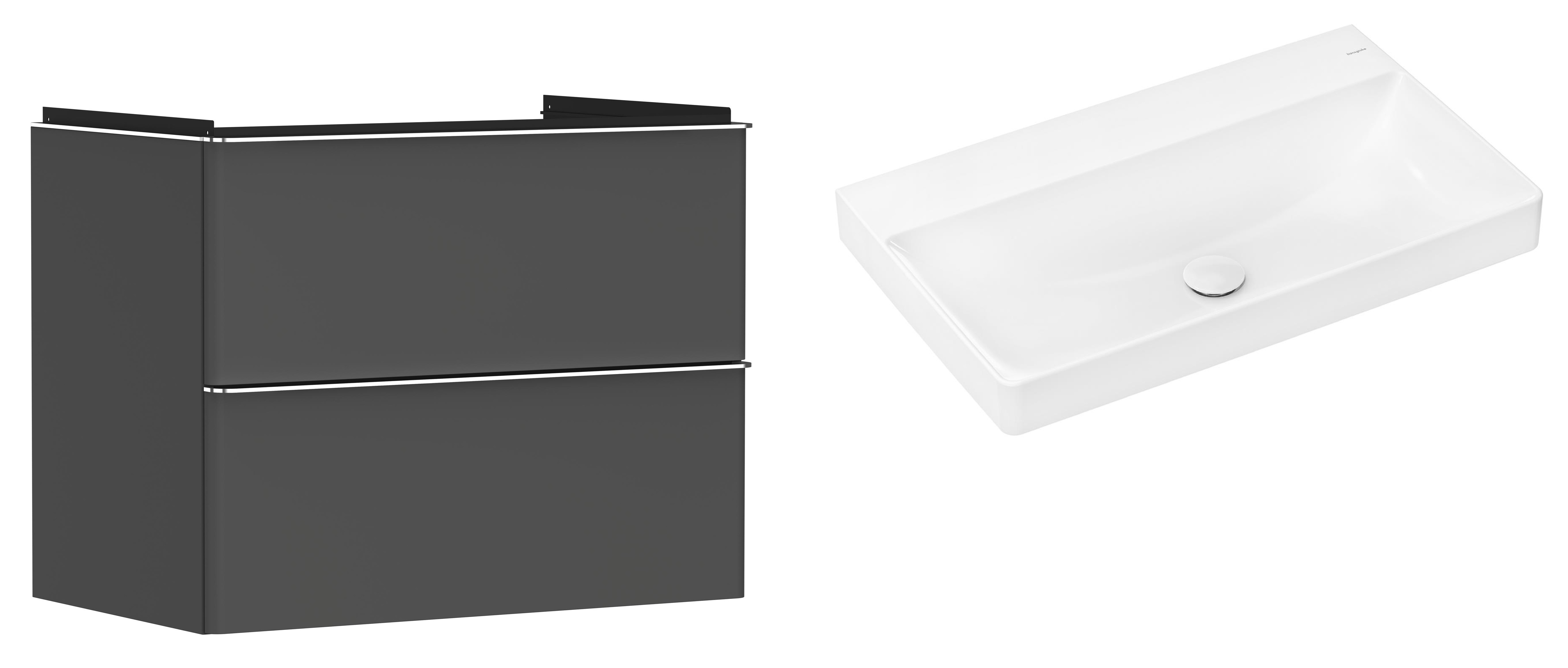 Sada skříňka Hansgrohe Xelu Q 54028000, umyvadlo Hansgrohe Xelu Q 61021450