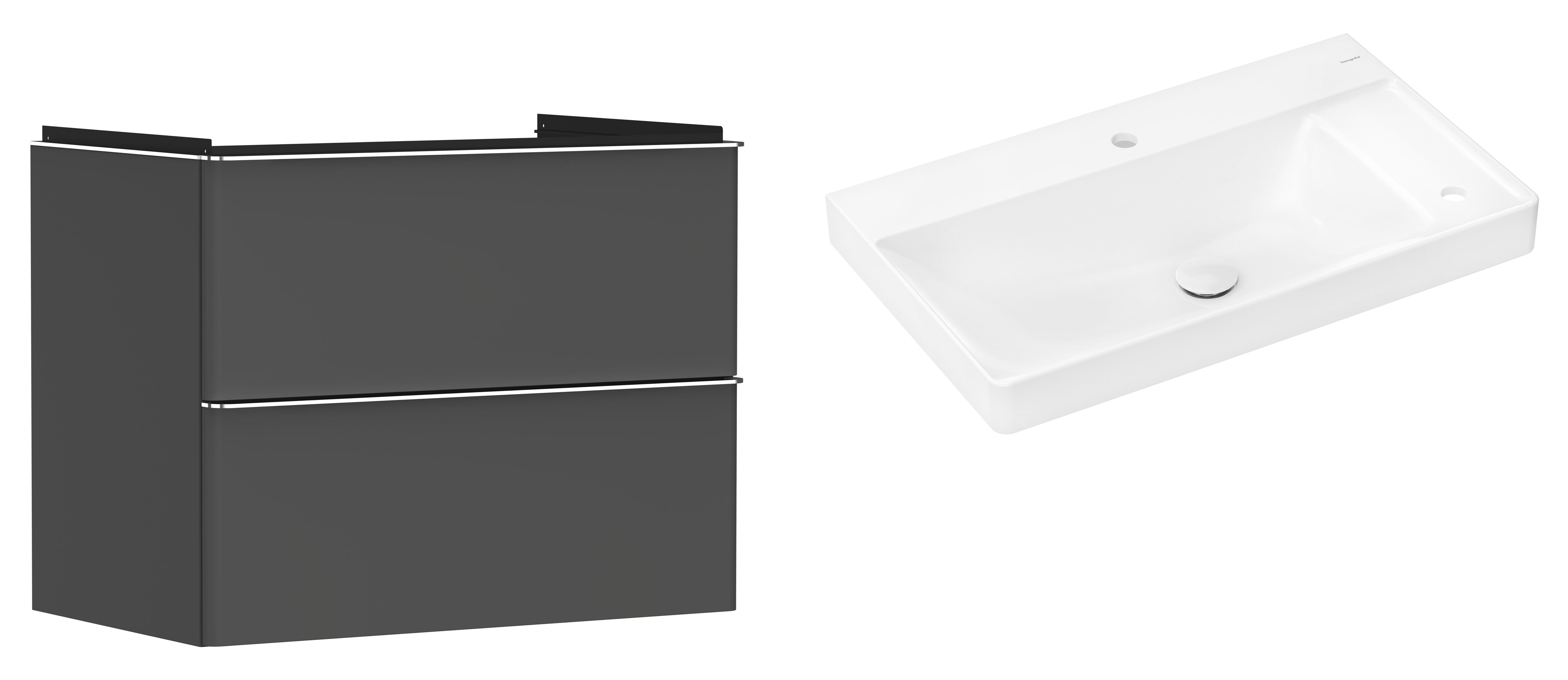 Sada skříňka Hansgrohe Xelu Q 54028000, umyvadlo Hansgrohe Xelu Q 61025450