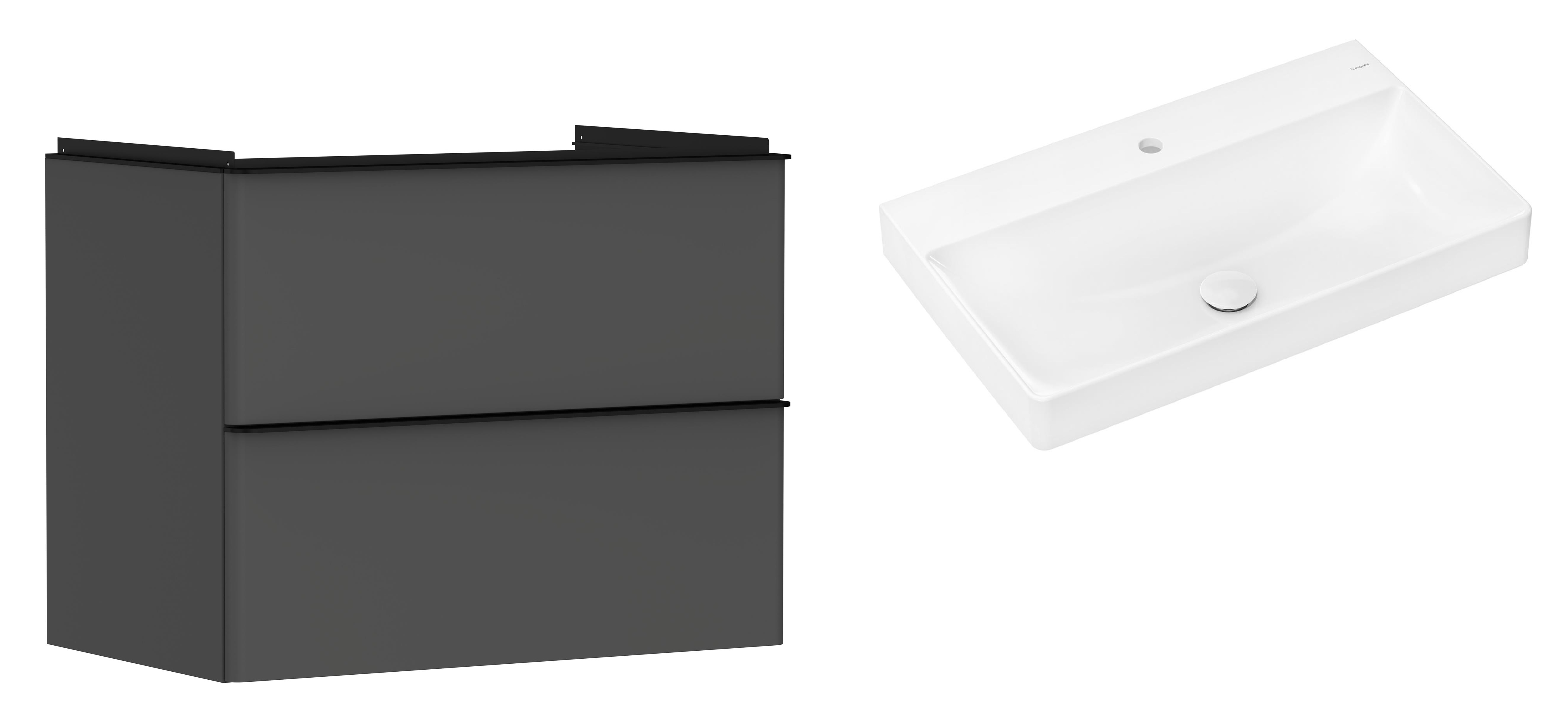 Sada skříňka Hansgrohe Xelu Q 54028670, umyvadlo Hansgrohe Xelu Q 61020450