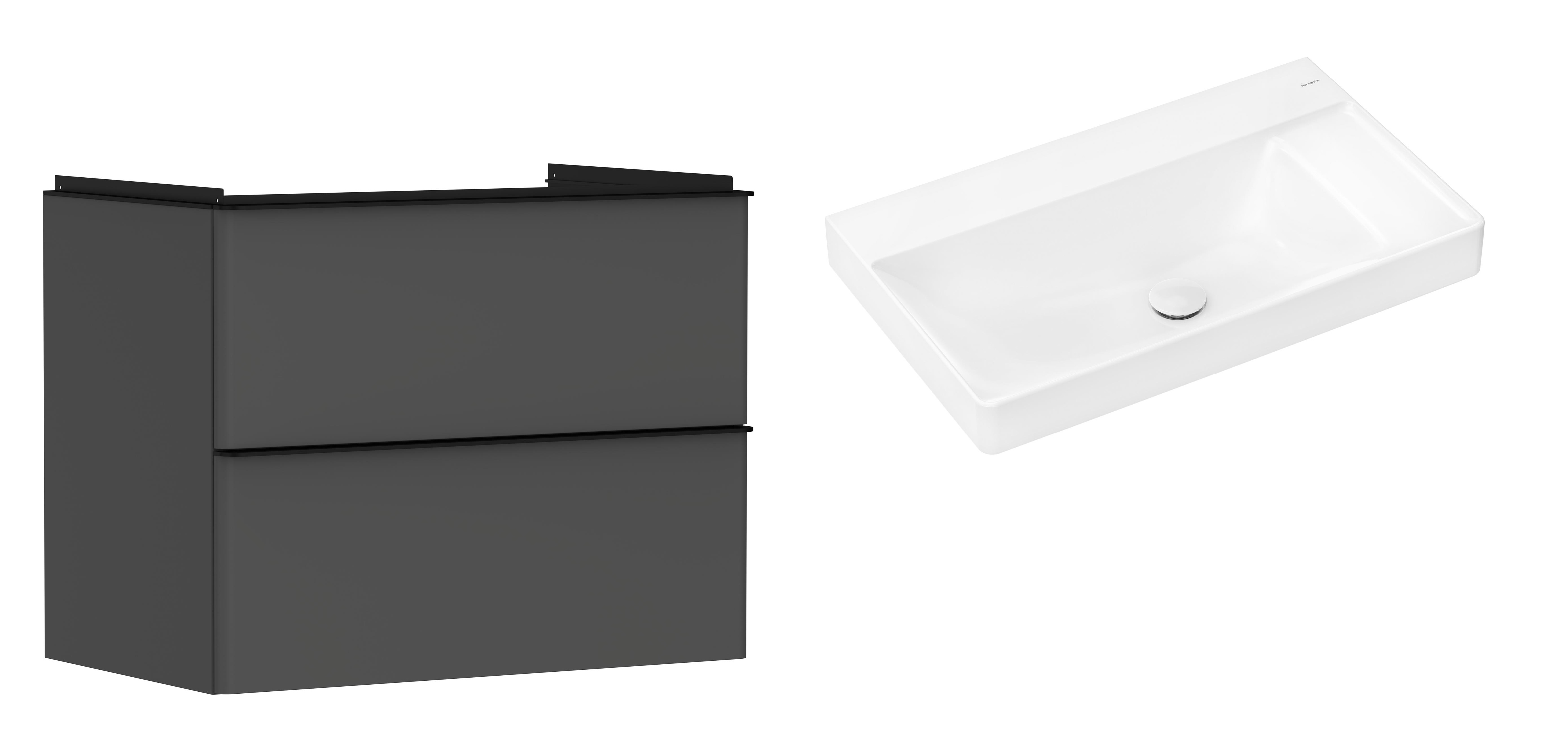 Sada skříňka Hansgrohe Xelu Q 54028670, umyvadlo Hansgrohe Xelu Q 61026450