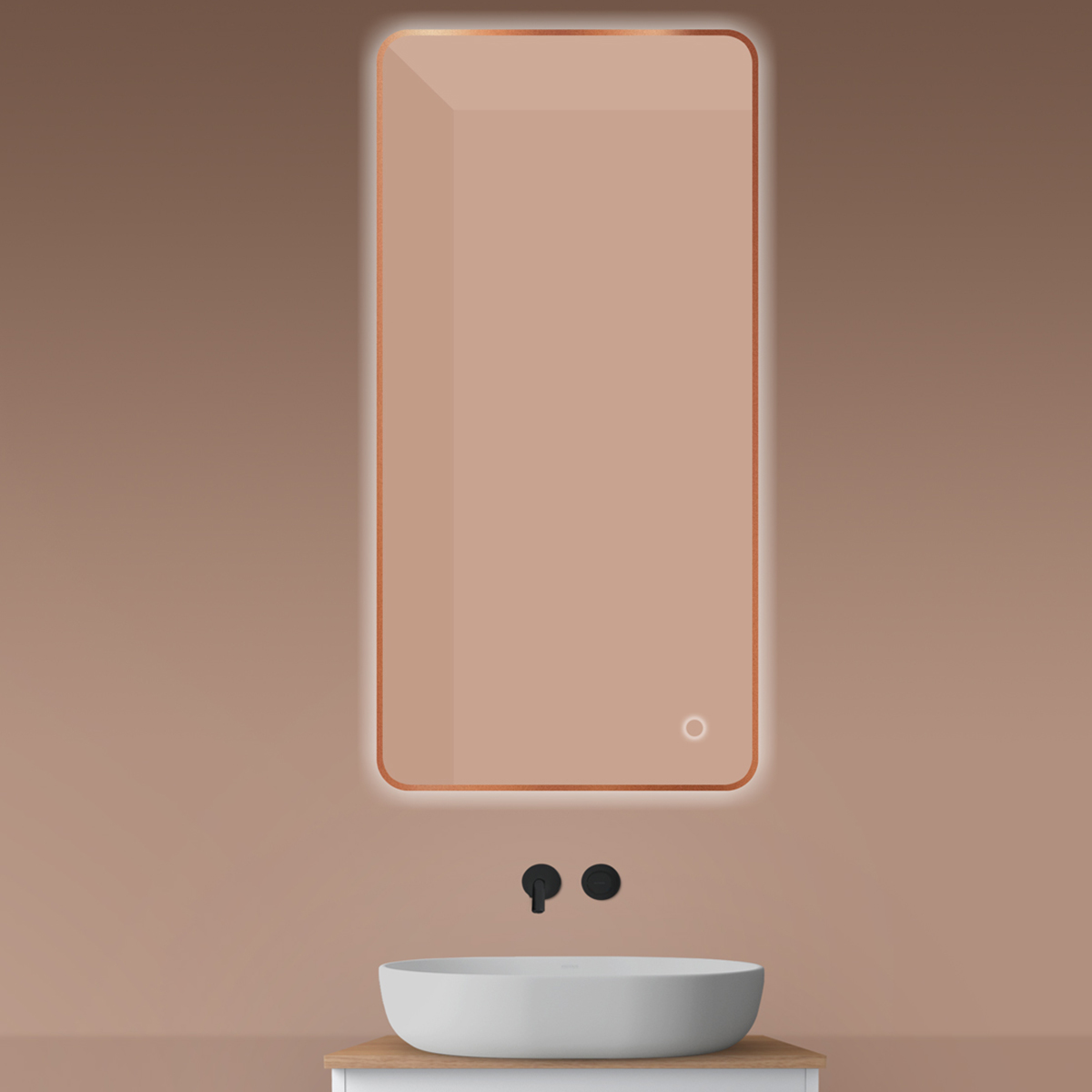 Oltens Nordlis zrcadlo 60x120 cm obdélníkový s osvětlením s vyhřívací podložkou 64121610