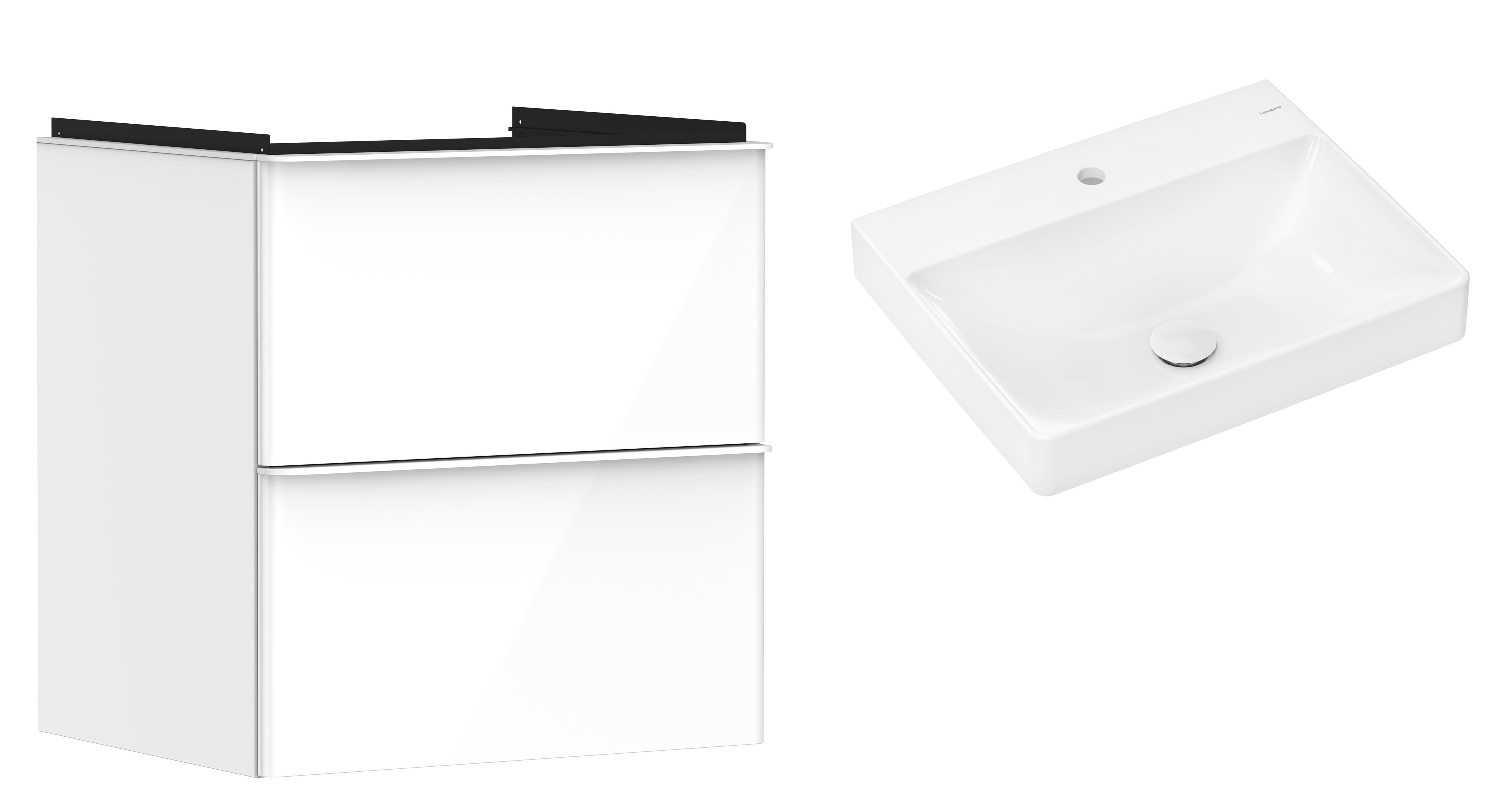 Sada skříňka Hansgrohe Xelu Q 54023700, umyvadlo Hansgrohe Xelu Q 61016450