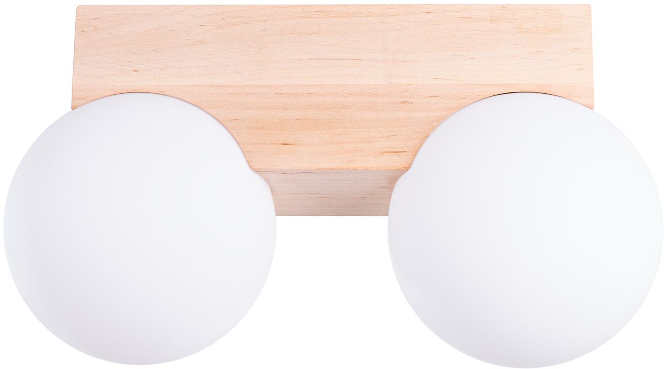 Sollux Lighting Bulbo stropní světlo 2x8 W bílá-dřevo SL.1683