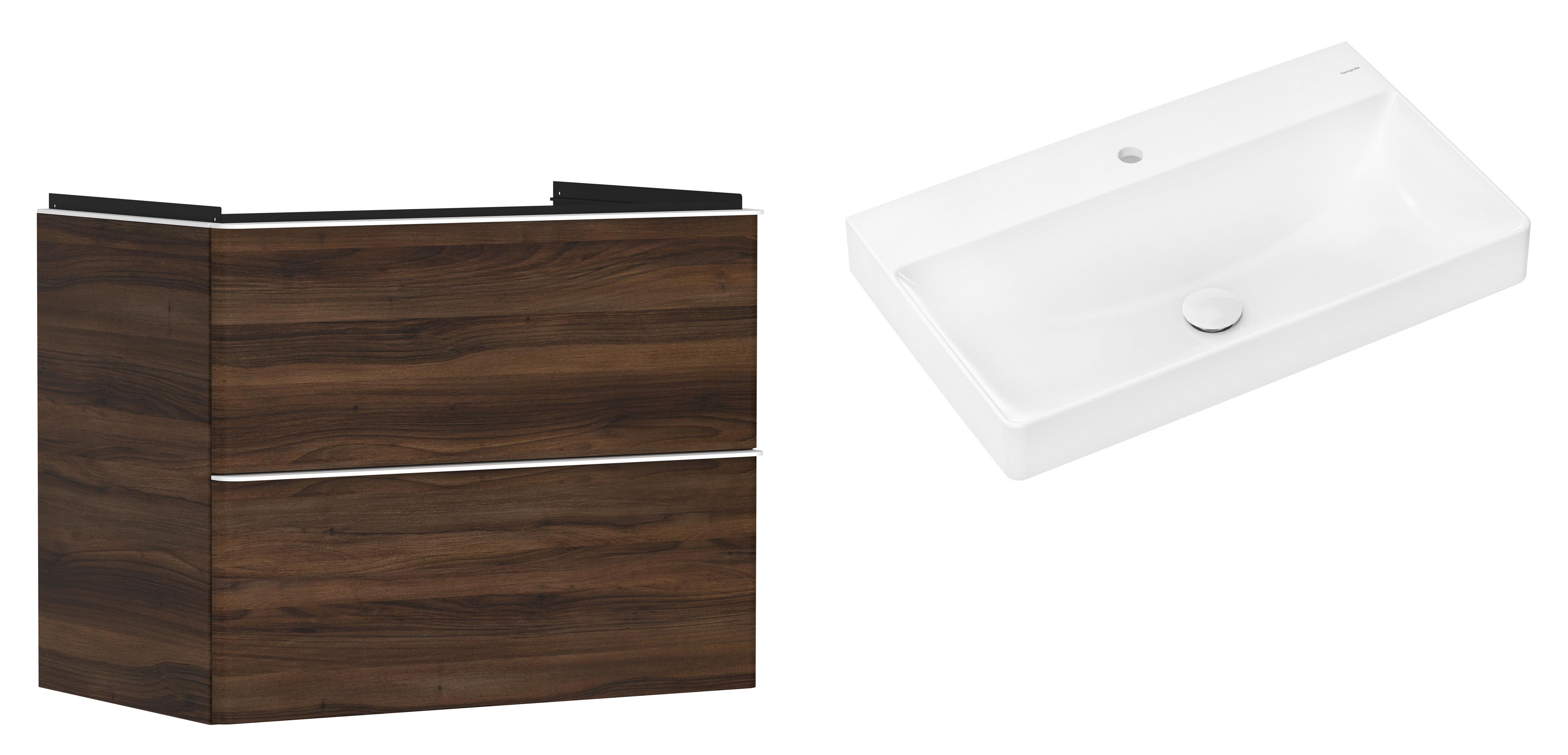 Sada skříňka Hansgrohe Xelu Q 54030700, umyvadlo Hansgrohe Xelu Q 61020450