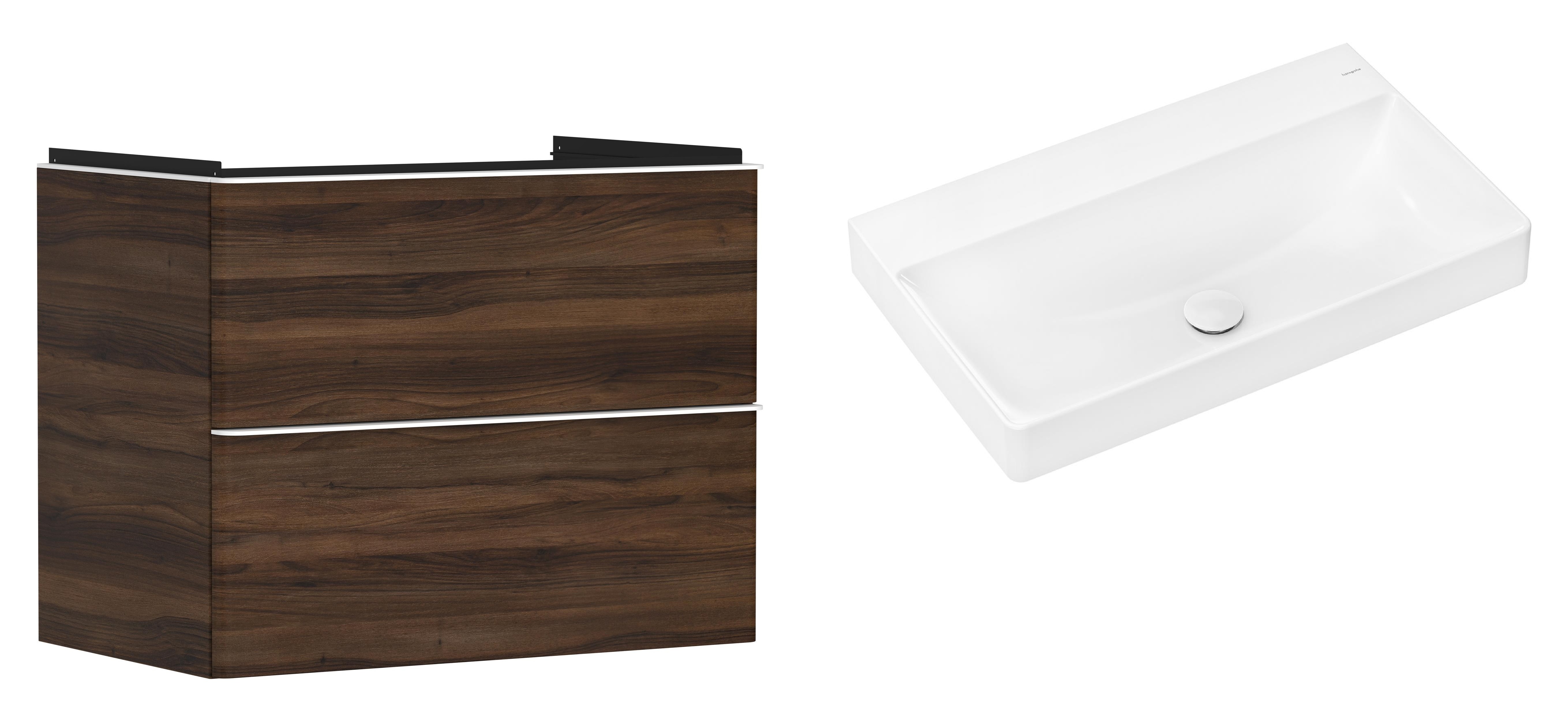 Sada skříňka Hansgrohe Xelu Q 54030700, umyvadlo Hansgrohe Xelu Q 61021450
