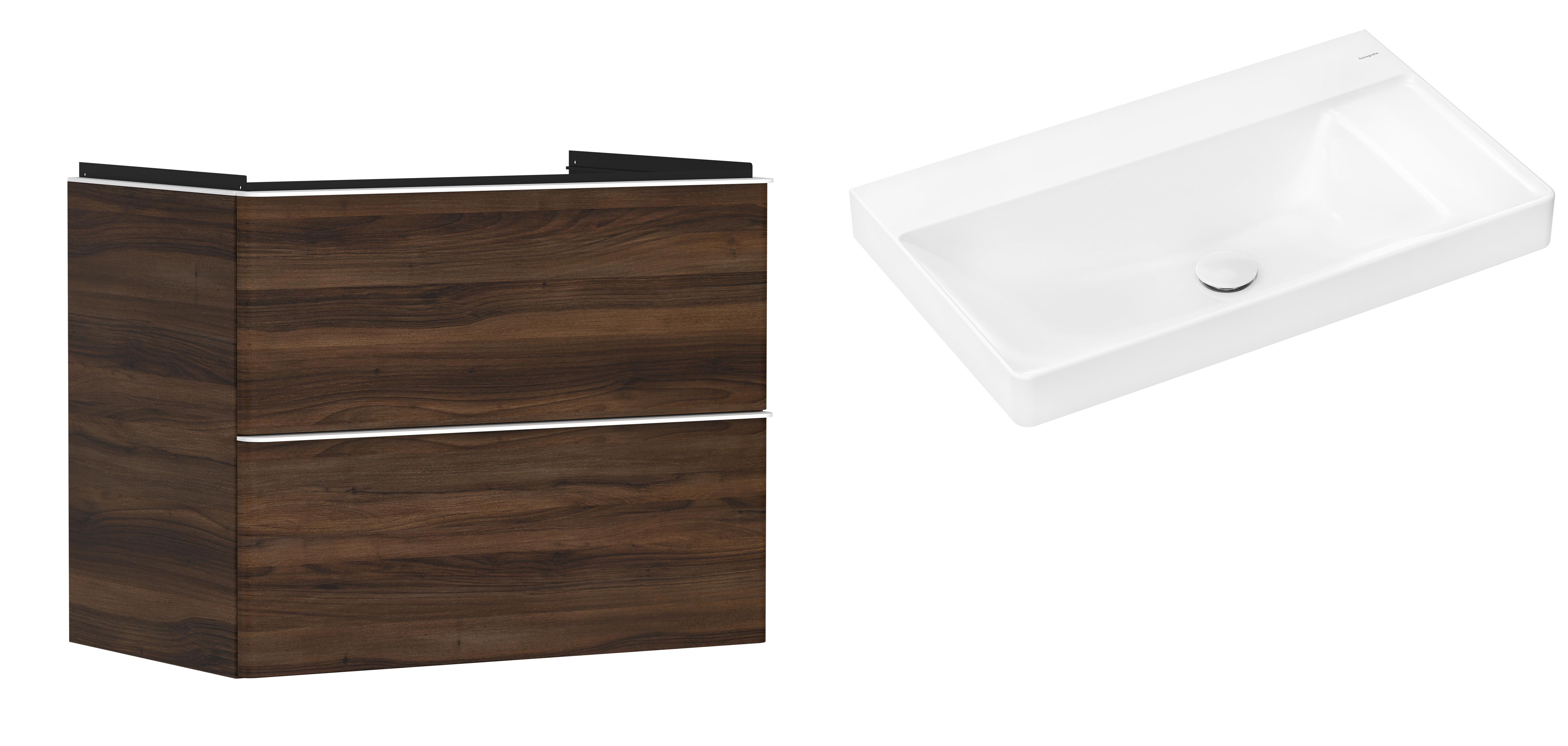 Sada skříňka Hansgrohe Xelu Q 54030700, umyvadlo Hansgrohe Xelu Q 61026450