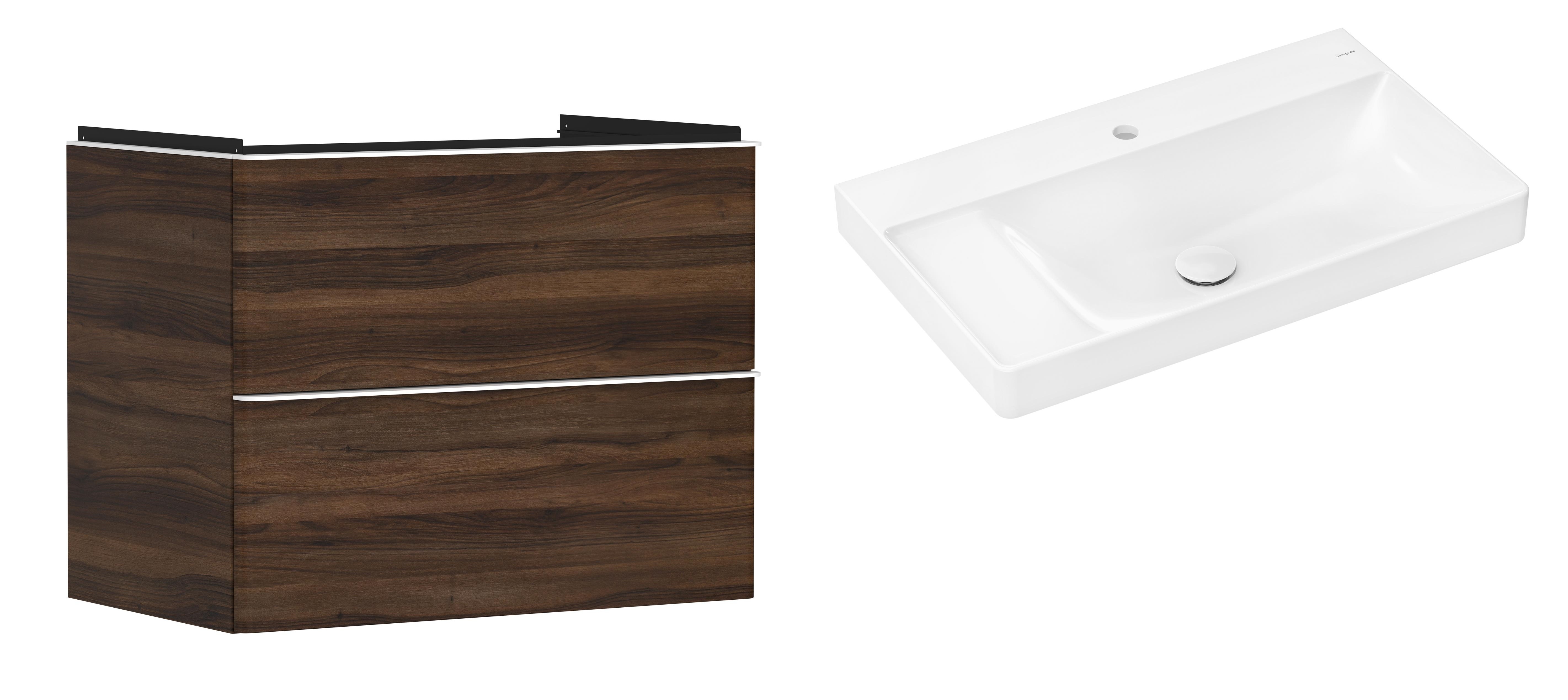 Sada skříňka Hansgrohe Xelu Q 54030700, umyvadlo Hansgrohe Xelu Q 61030450