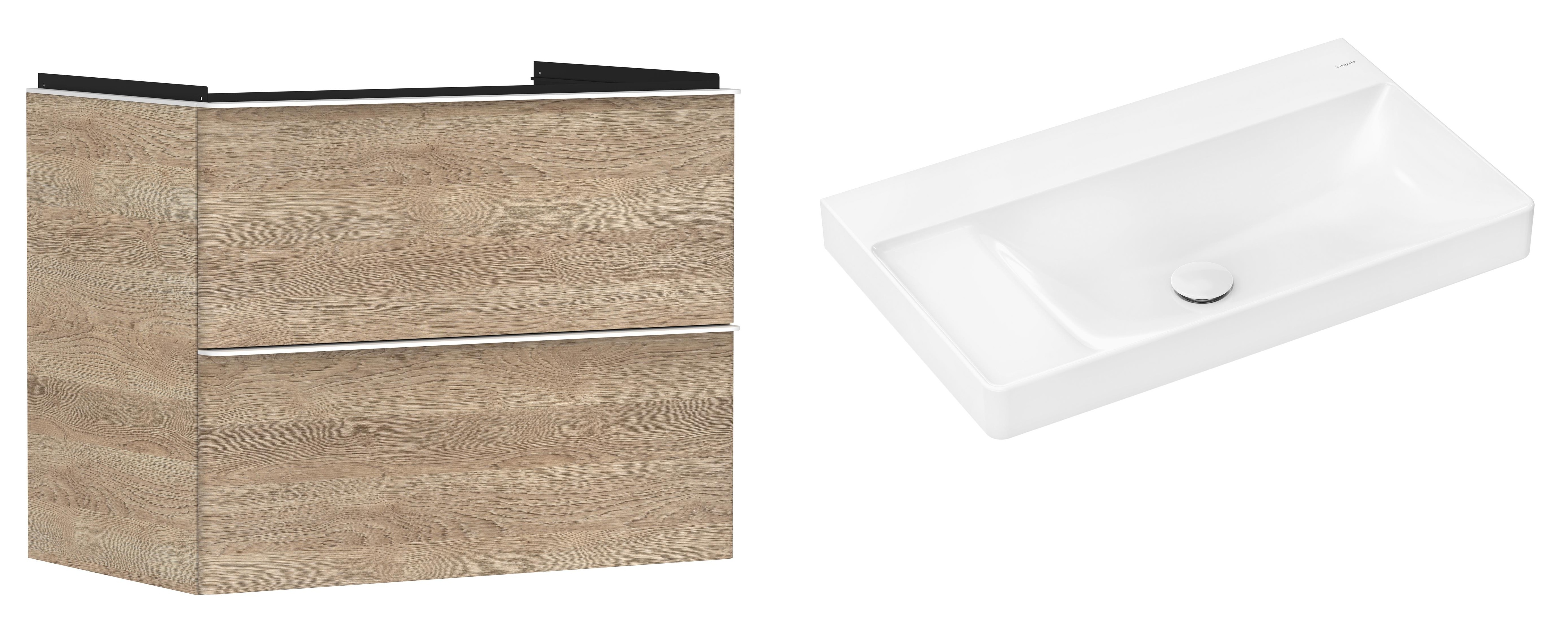 Sada skříňka Hansgrohe Xelu Q 54029700, umyvadlo Hansgrohe Xelu Q 61032450