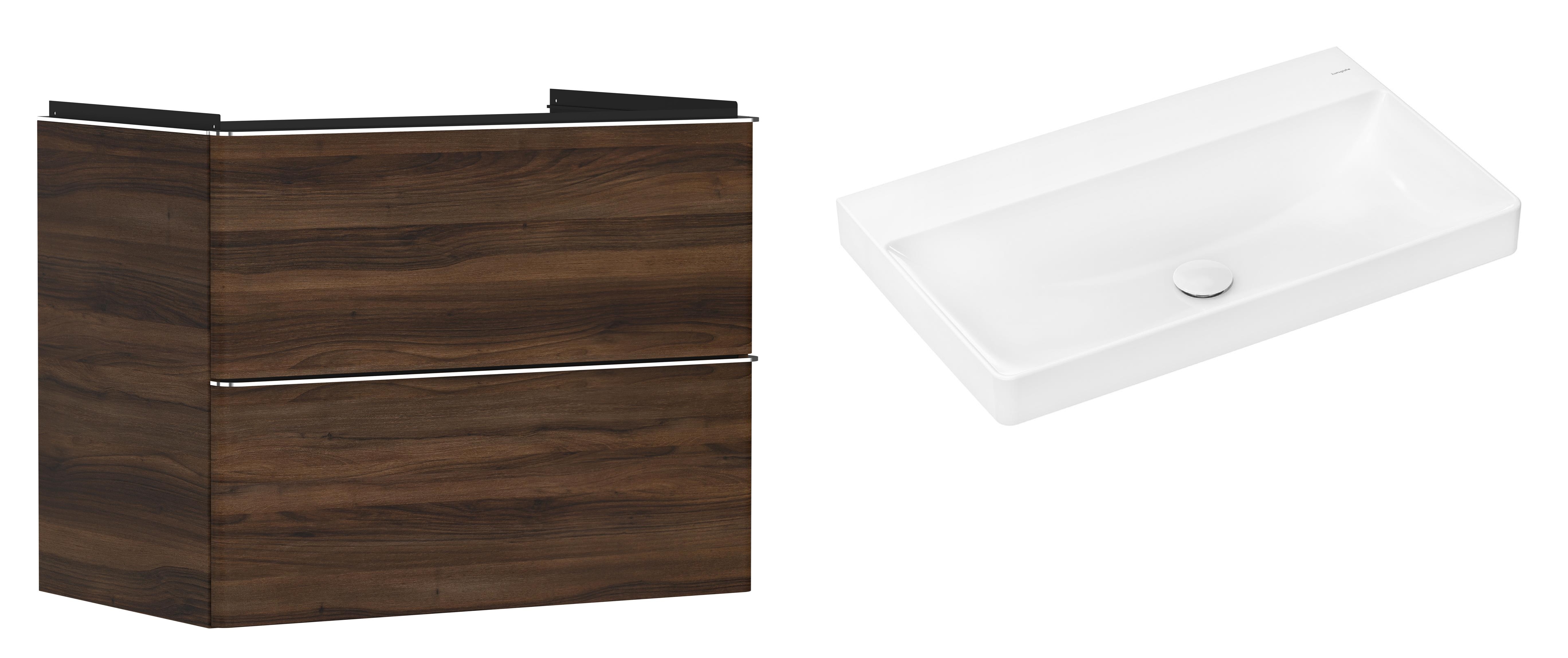 Sada skříňka Hansgrohe Xelu Q 54030000, umyvadlo Hansgrohe Xelu Q 61021450
