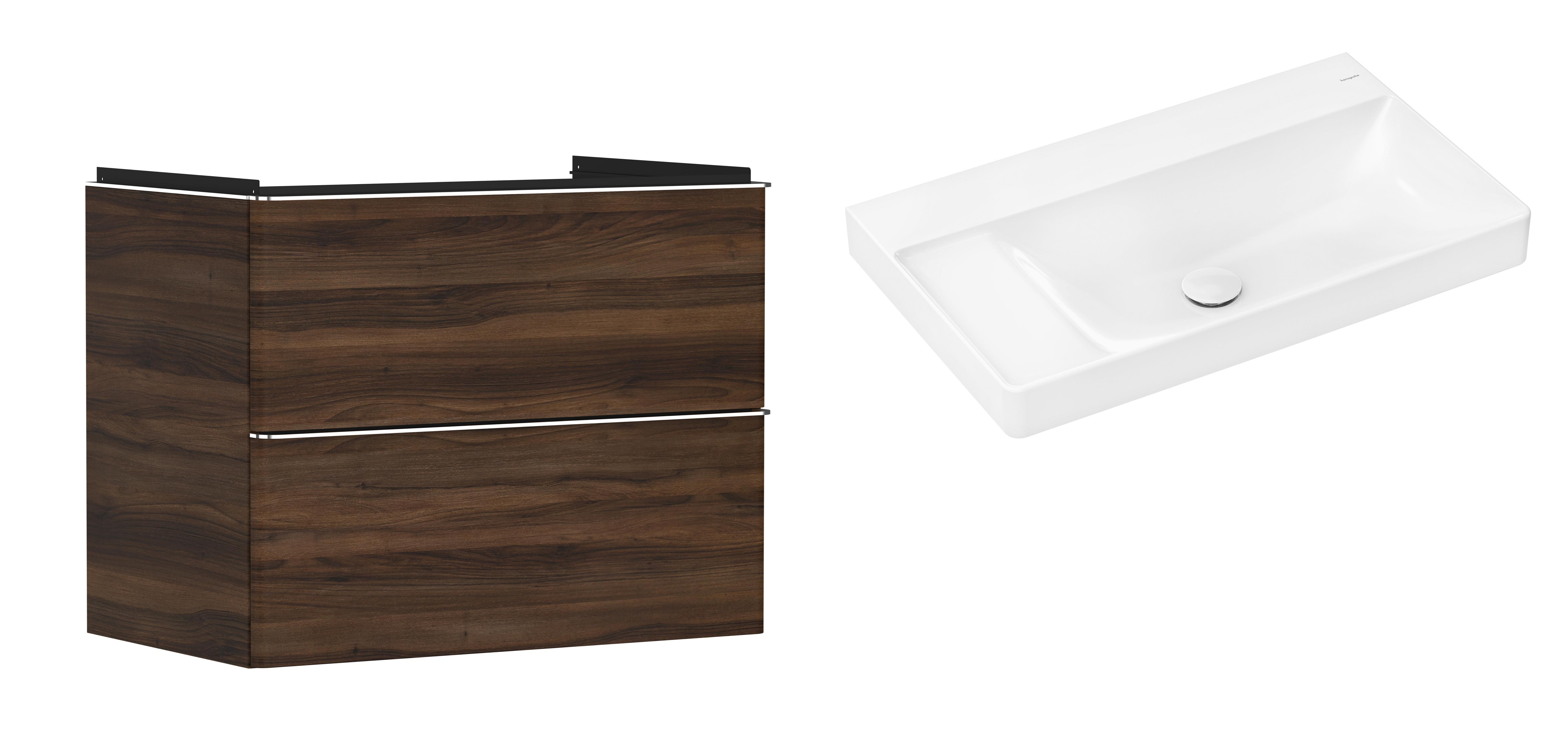 Sada skříňka Hansgrohe Xelu Q 54030000, umyvadlo Hansgrohe Xelu Q 61032450