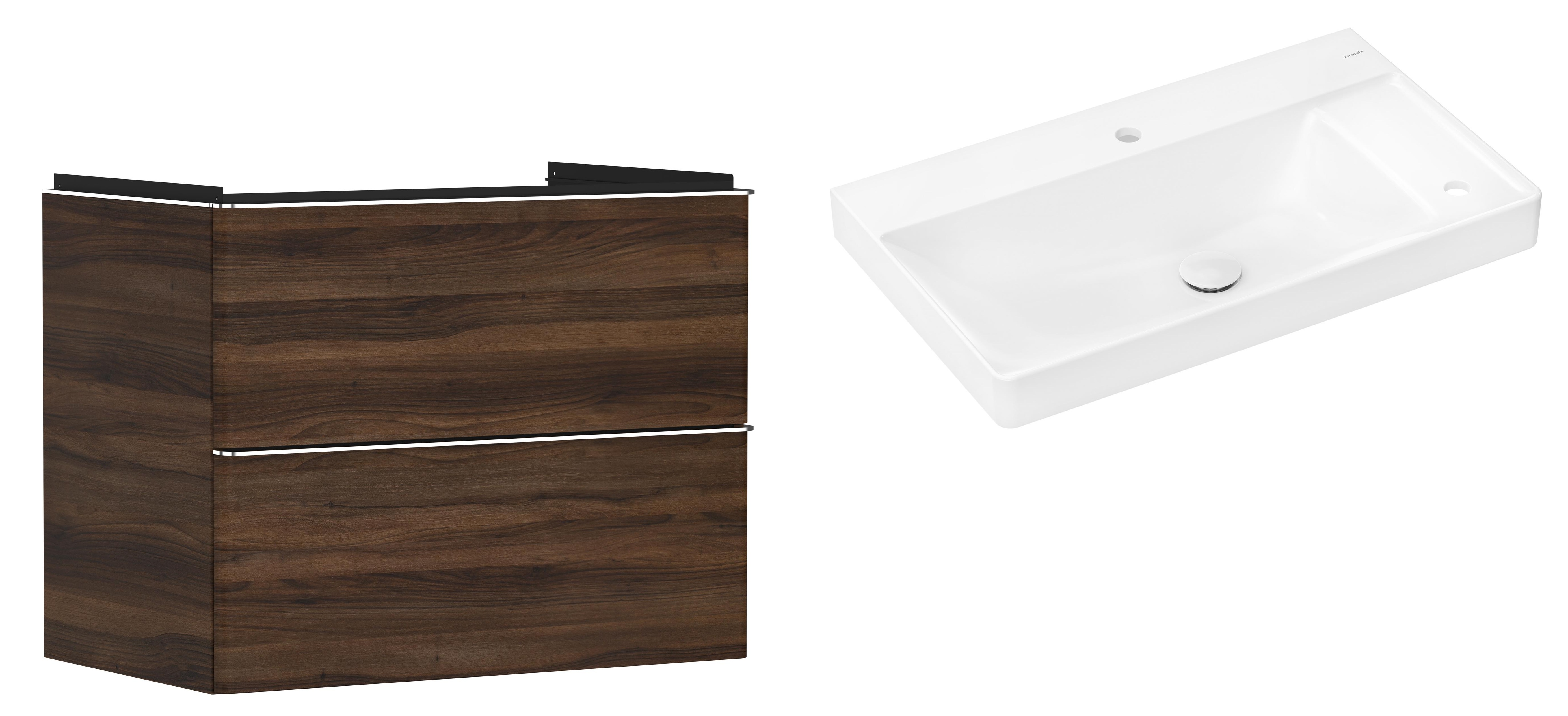 Sada skříňka Hansgrohe Xelu Q 54030000, umyvadlo Hansgrohe Xelu Q 61025450