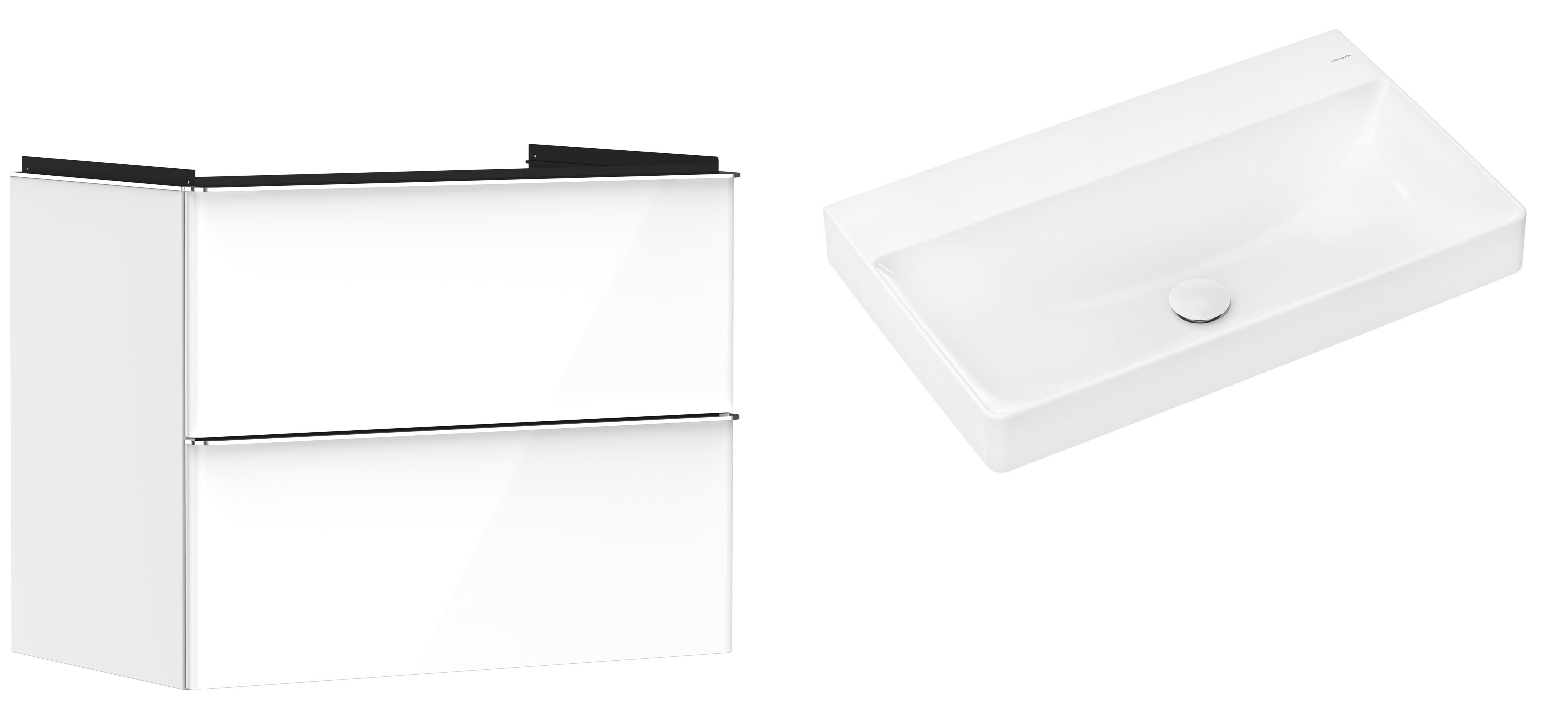 Sada skříňka Hansgrohe Xelu Q 54027000, umyvadlo Hansgrohe Xelu Q 61021450