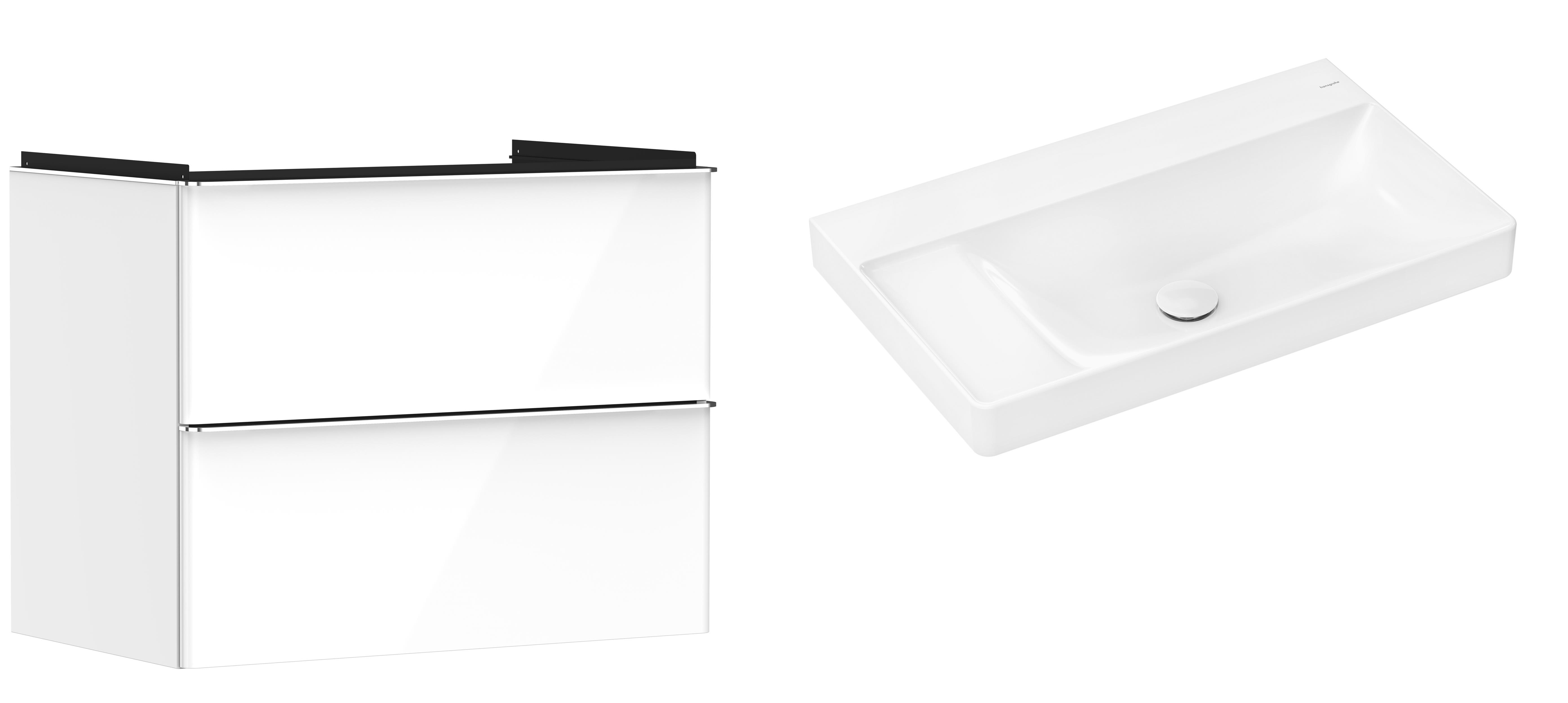 Sada skříňka Hansgrohe Xelu Q 54027000, umyvadlo Hansgrohe Xelu Q 61032450