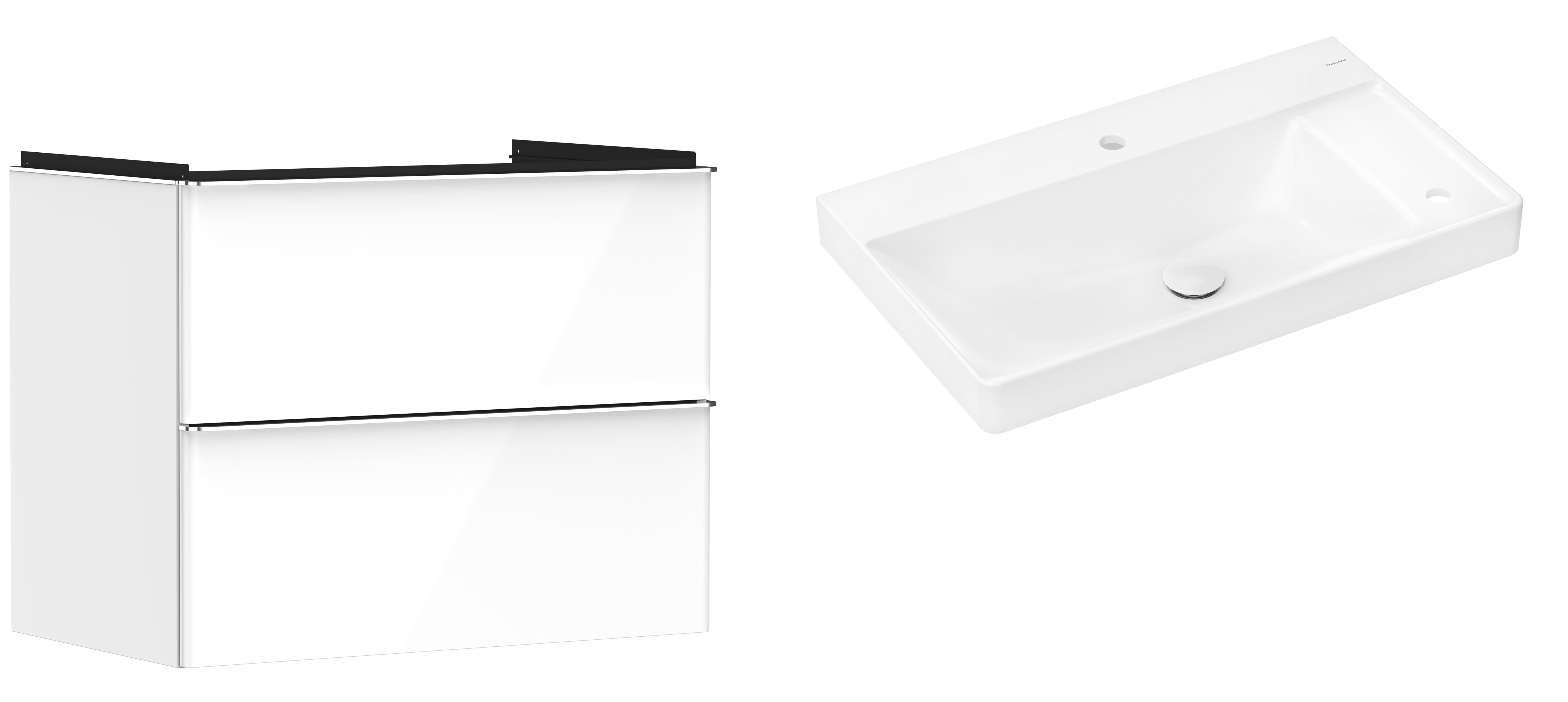 Sada skříňka Hansgrohe Xelu Q 54027000, umyvadlo Hansgrohe Xelu Q 61025450