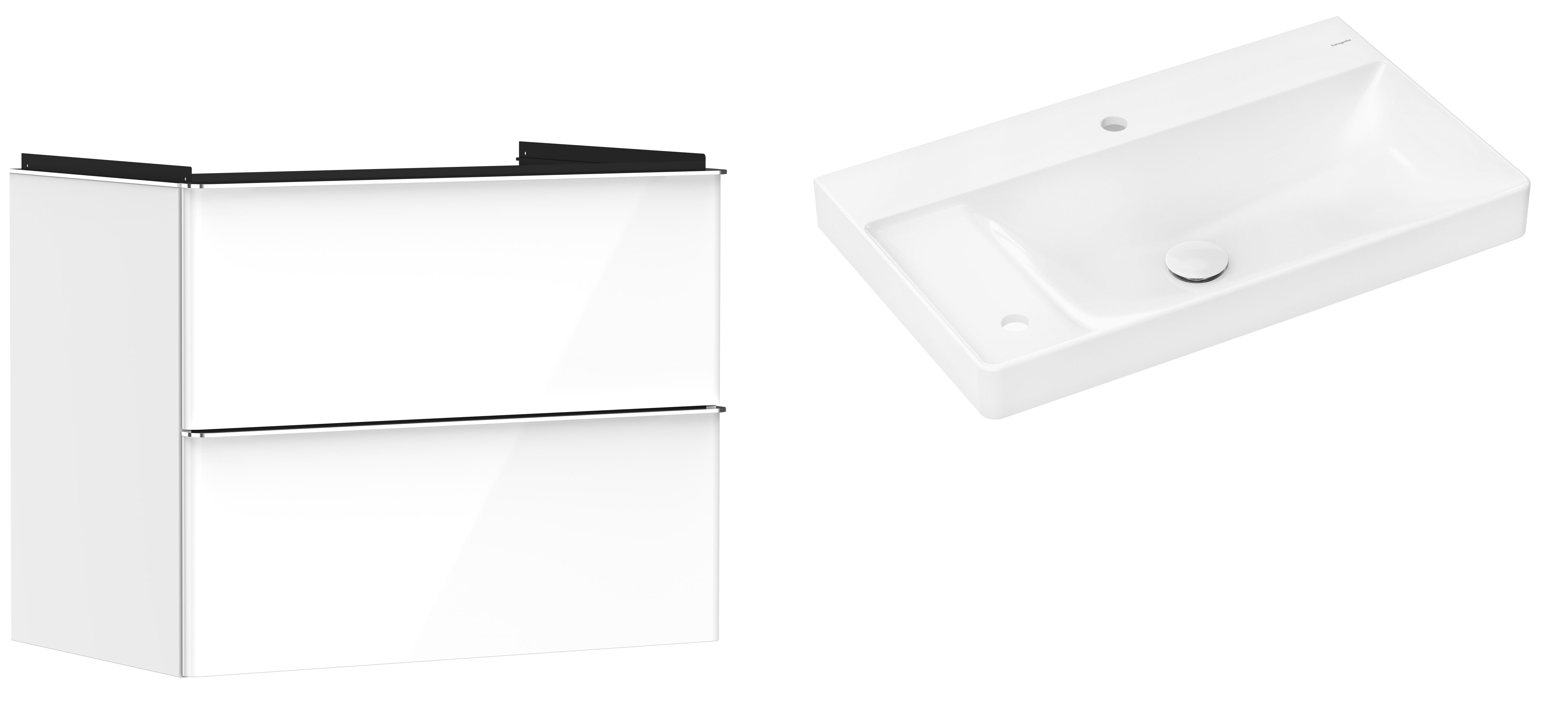 Sada skříňka Hansgrohe Xelu Q 54027000, umyvadlo Hansgrohe Xelu Q 61031450