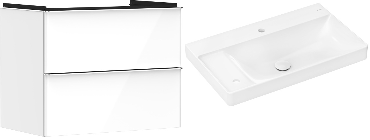 Sada skříňka Hansgrohe Xelu Q 54027000, umyvadlo Hansgrohe Xelu Q 61031450