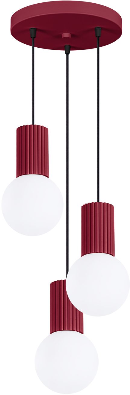Sollux Lighting Halo závěsné svítidlo 3x8 W bílá-vínová SL.1750