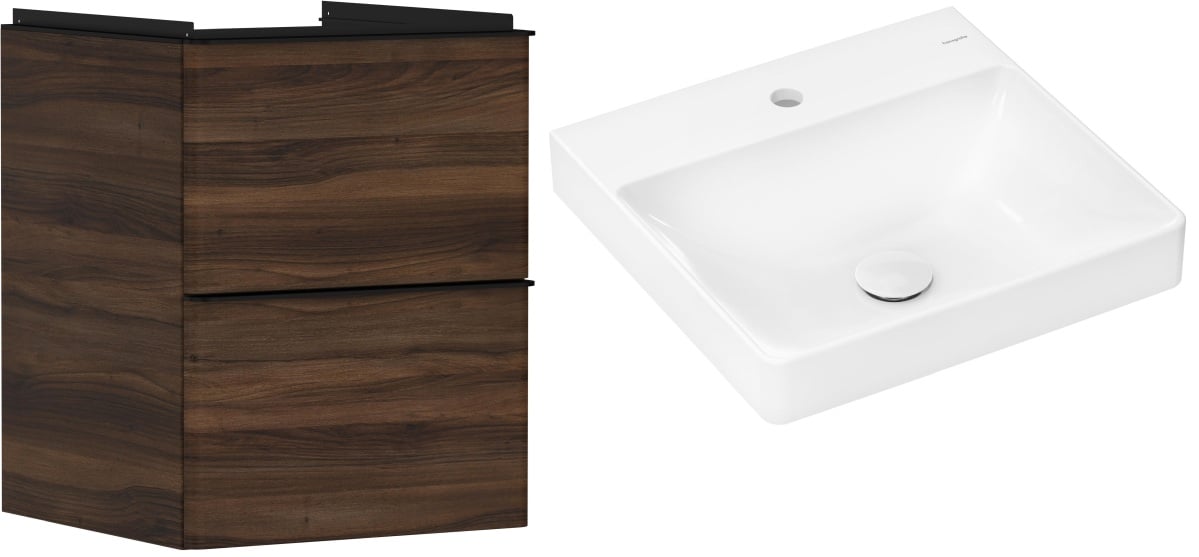 Sada skříňka Hansgrohe Xelu Q 54022670, umyvadlo Hansgrohe Xelu Q 61012450