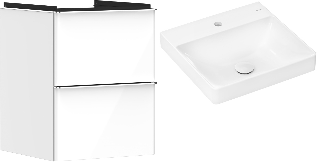 Sada skříňka Hansgrohe Xelu Q 54019000, umyvadlo Hansgrohe Xelu Q 61012450