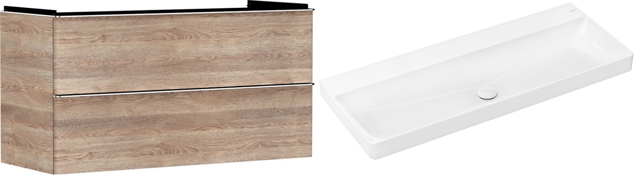 Sada skříňka Hansgrohe Xelu Q 54037000, umyvadlo Hansgrohe Xelu Q 61043450