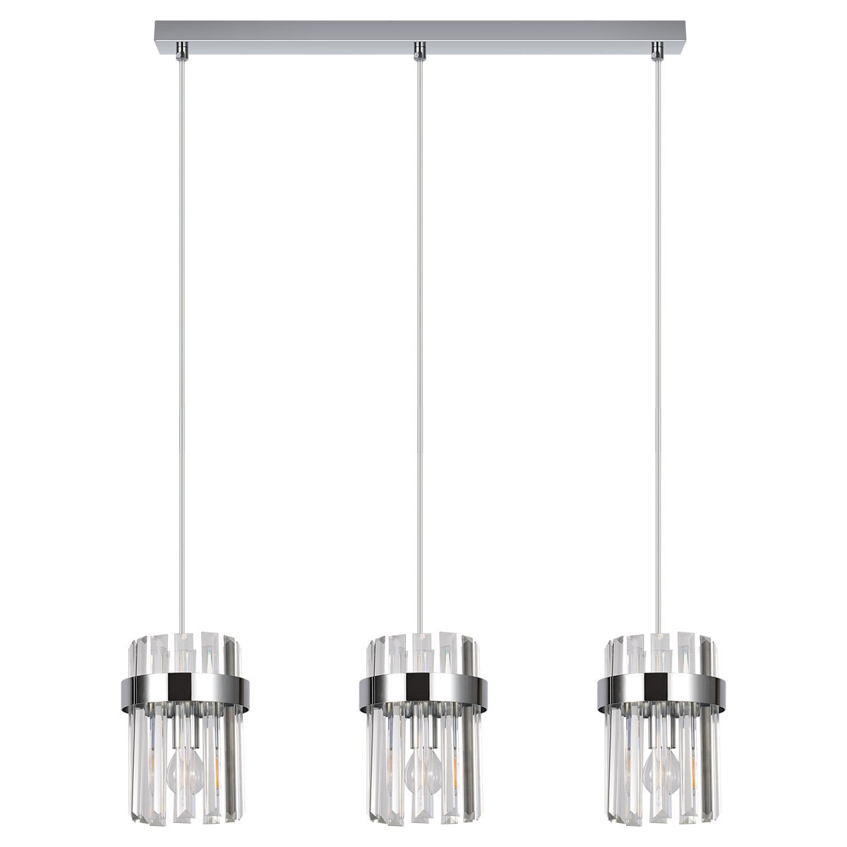 Light Prestige Vetro závěsné svítidlo 3x10 W chrom LP-2910/3L CH