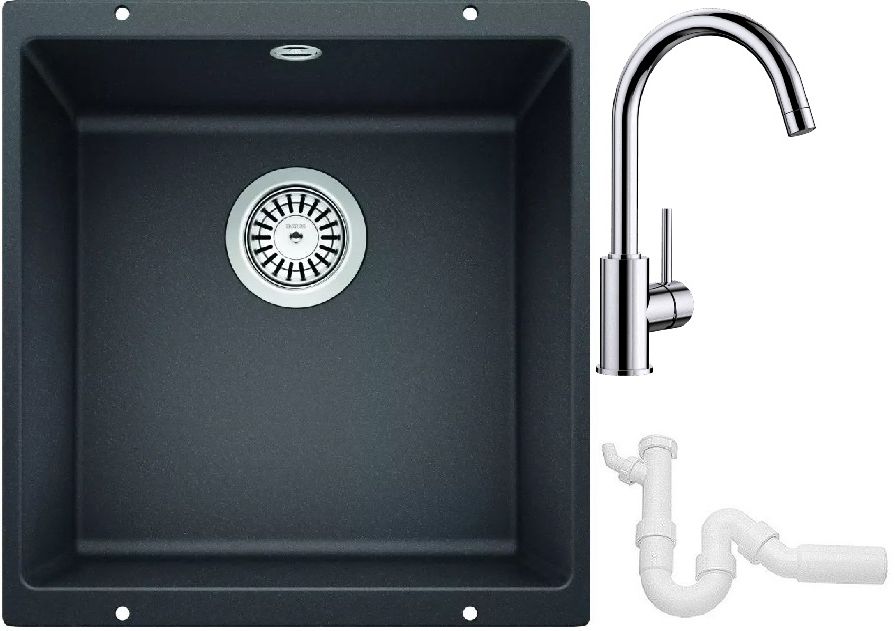 Sada granitový dřez Blanco Rotan 400-U 521332, kuchyňská baterie Blanco Mida 517742, 137267