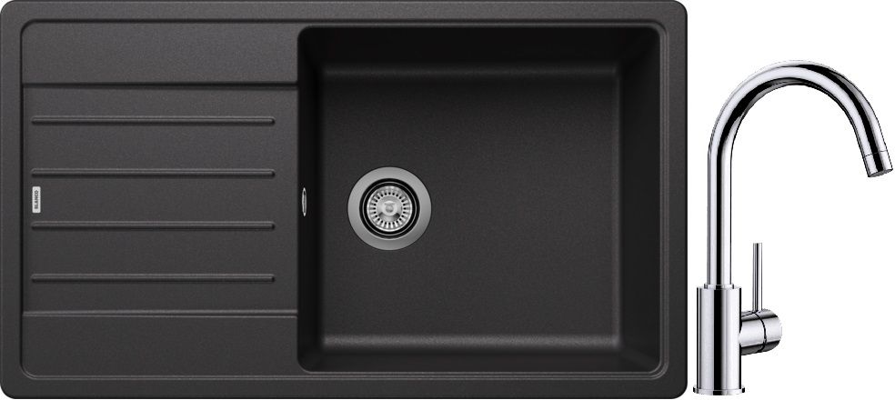 Sada granitový dřez Blanco Legra XL 6 S 523326, kuchyňská baterie Blanco Mida 517742